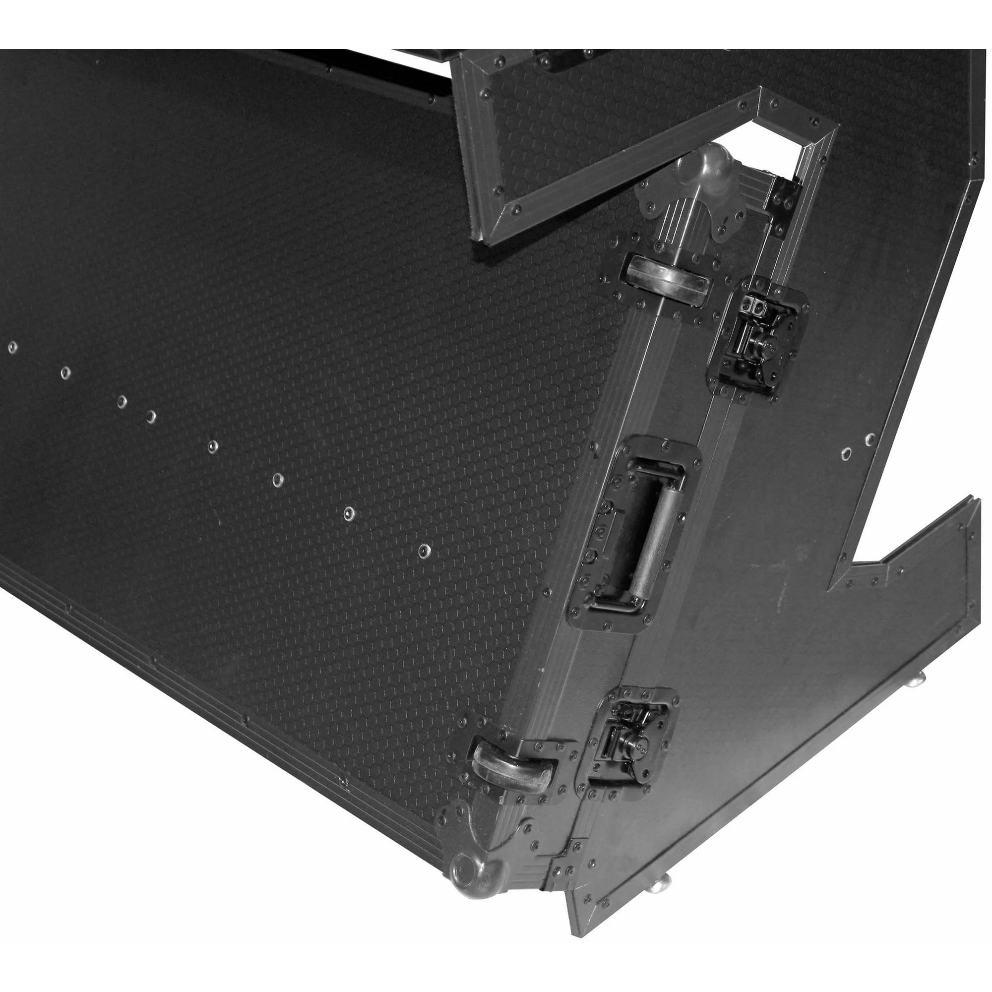 ProX DJ Z-Table MK2 Portable Z-Style DJ Table Flight Case with Handles & Wheels (Black on Black) - Image 17