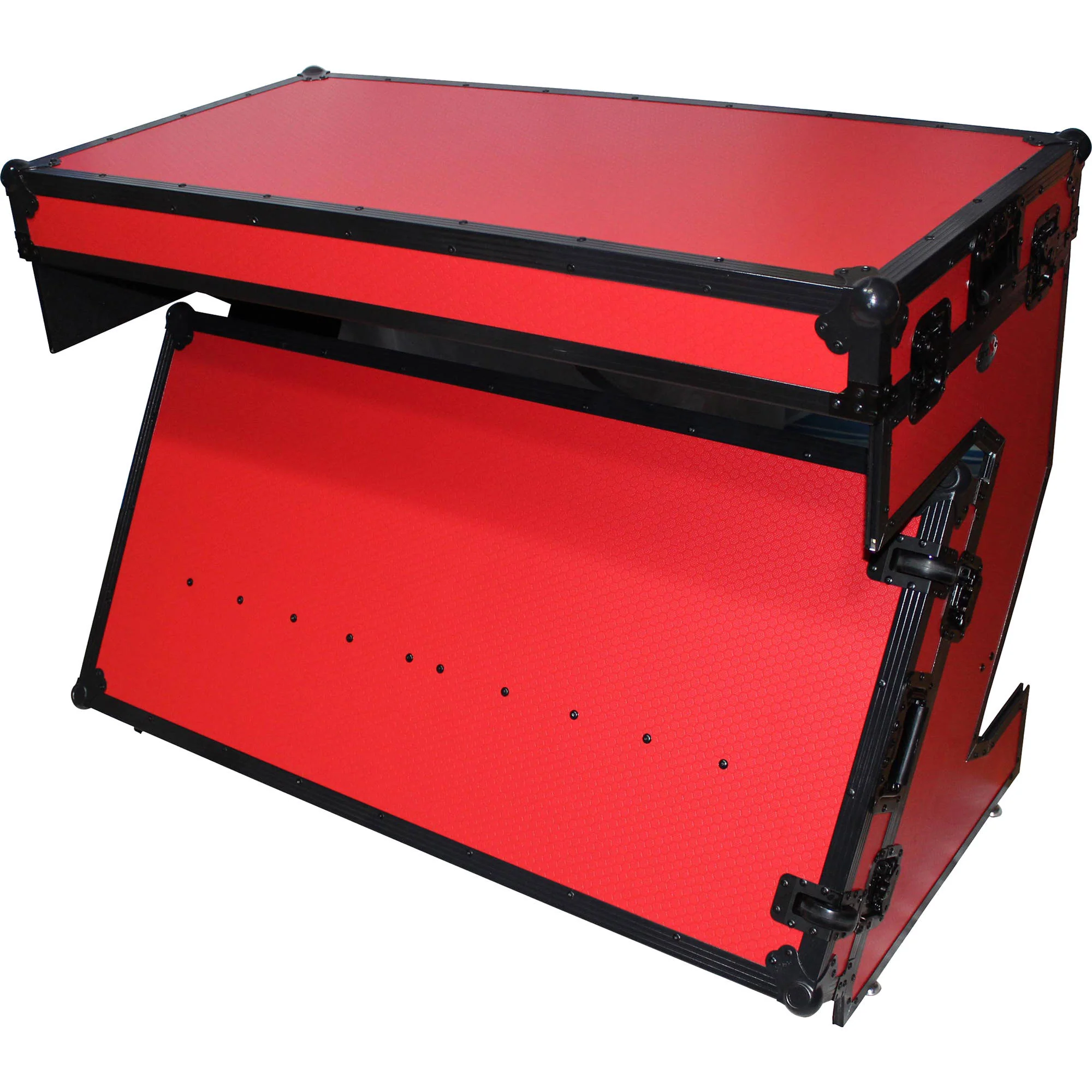 ProX DJ Z-Table MK2 Portable Z-Style DJ Table Flight Case with Handles & Wheels (Black on Black) - Image 20