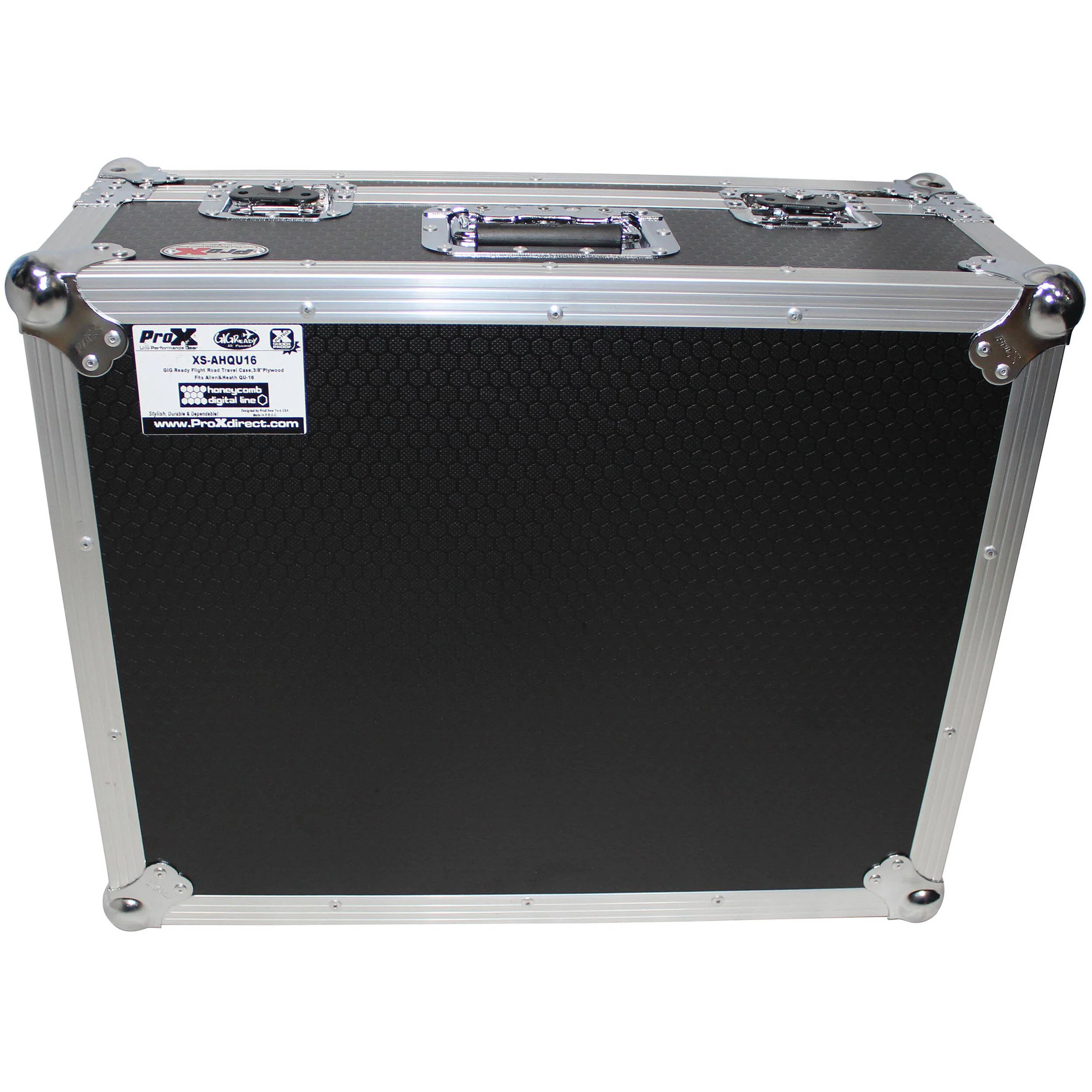 ProX Flight Hard Road Mixer Case for Allen and Heath QU-16 (Silver on Black) - Image 6