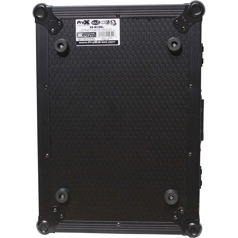ProX Mixer Case for Large Format 12" DJ Mixers (Black on Black) - Image 14