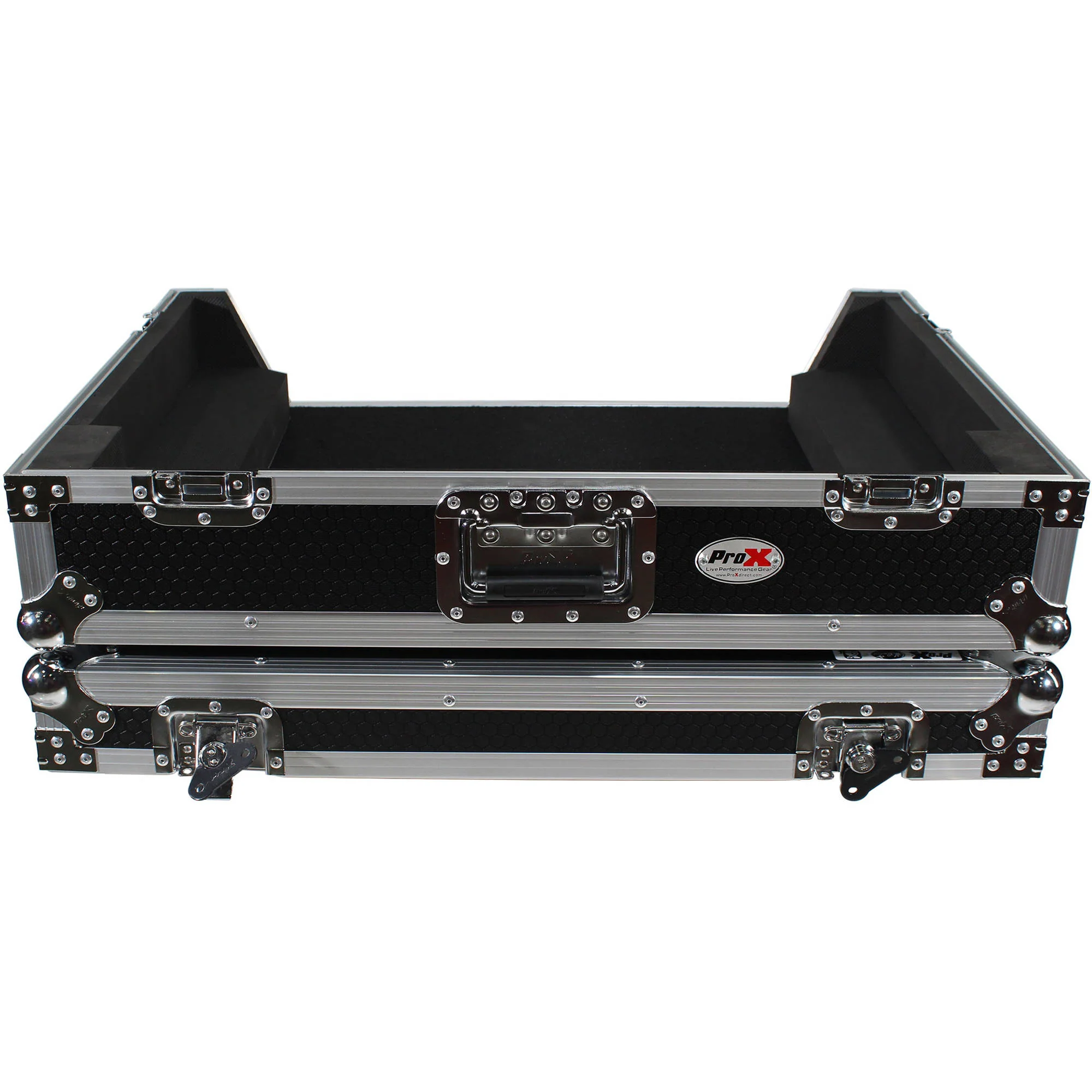 ProX XS-PRIME4 W Flight Case with 1 RU Rackspace and Wheels for Denon DJ Prime 4 (Silver on Black) - Image 16