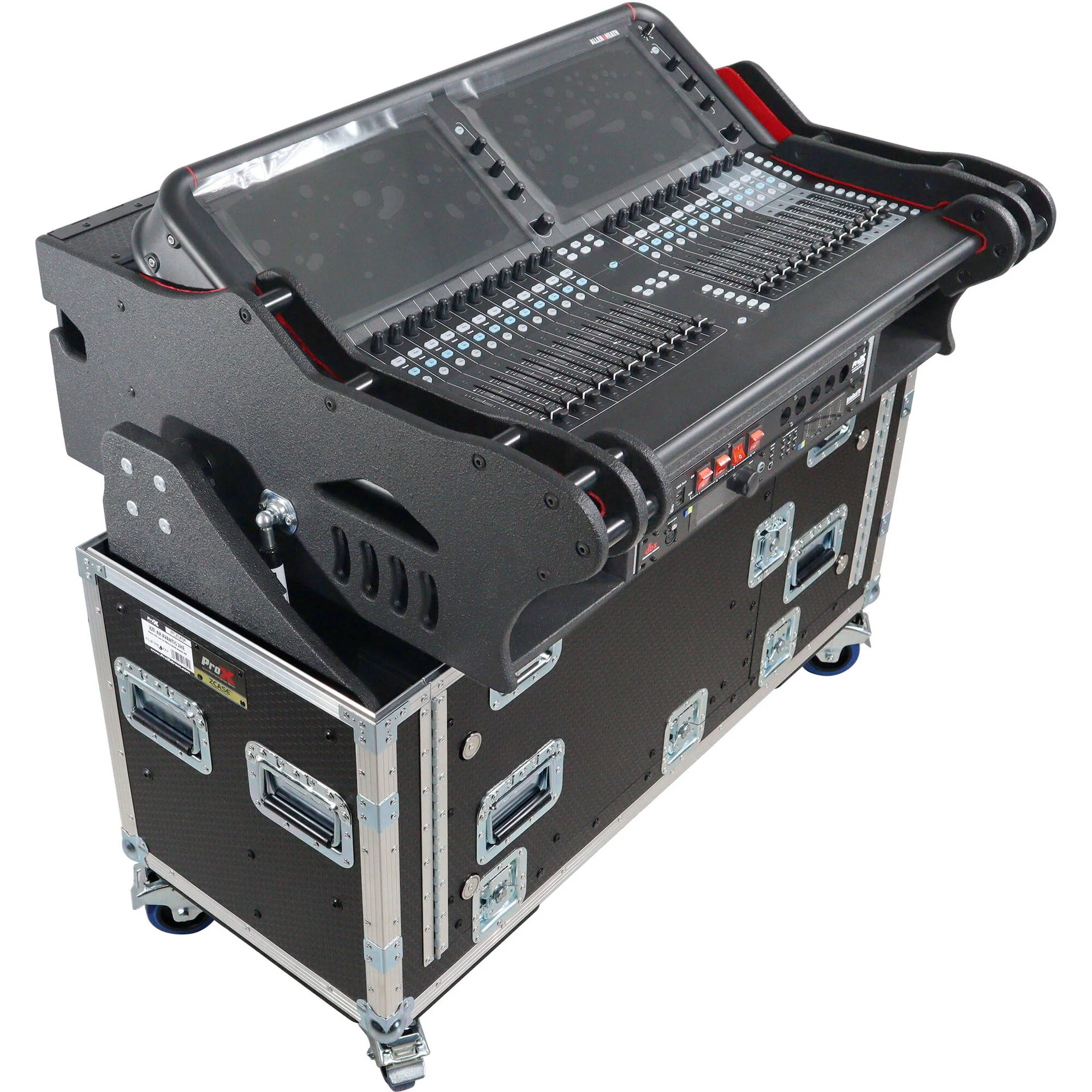 ProX ZCASE Flip-Ready Hydraulic Lift Console Case with 2 RU Rack for Allen and Heath Avantis - Image 5