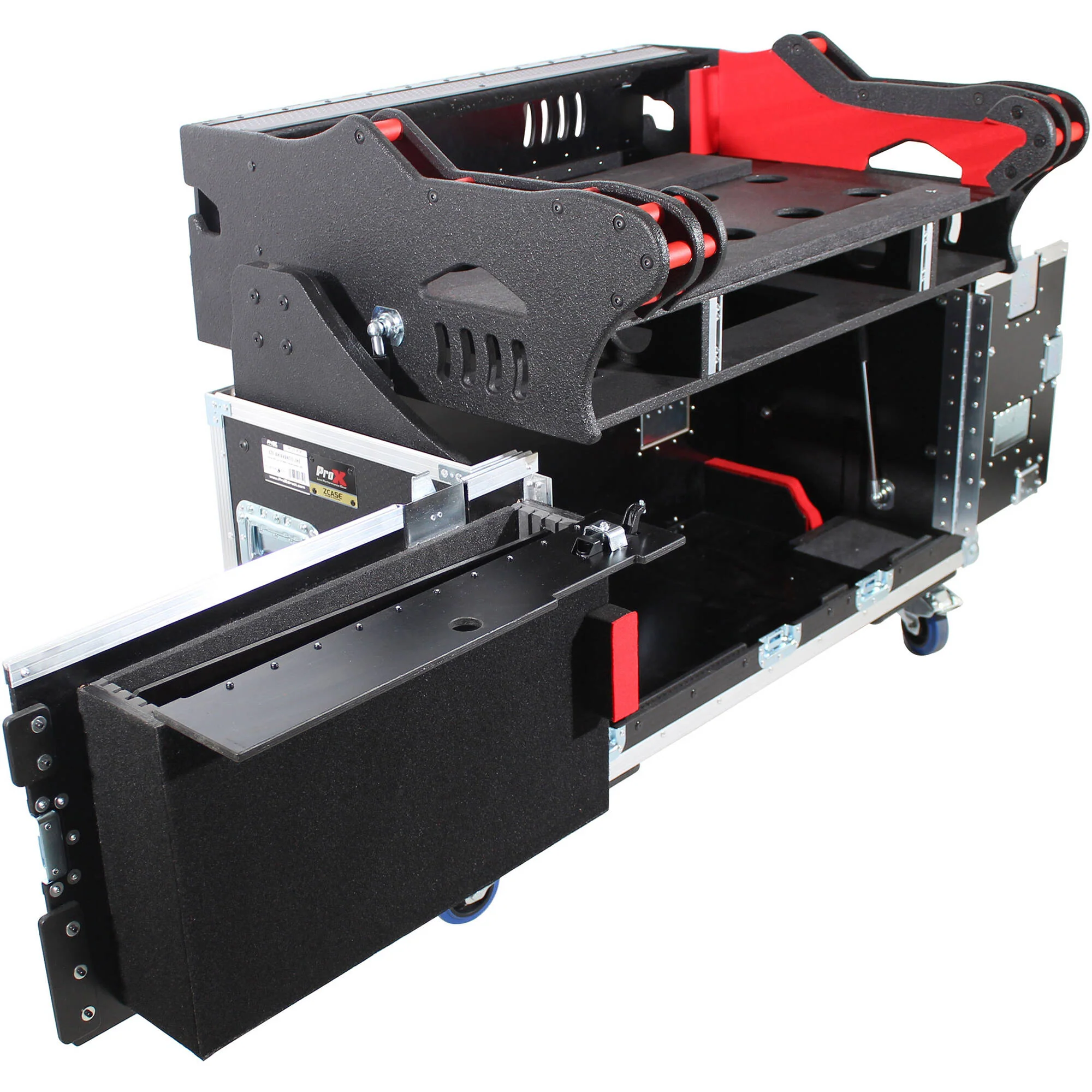 ProX ZCASE Flip-Ready Hydraulic Lift Console Case with 2 RU Rack for Allen and Heath Avantis - Image 7