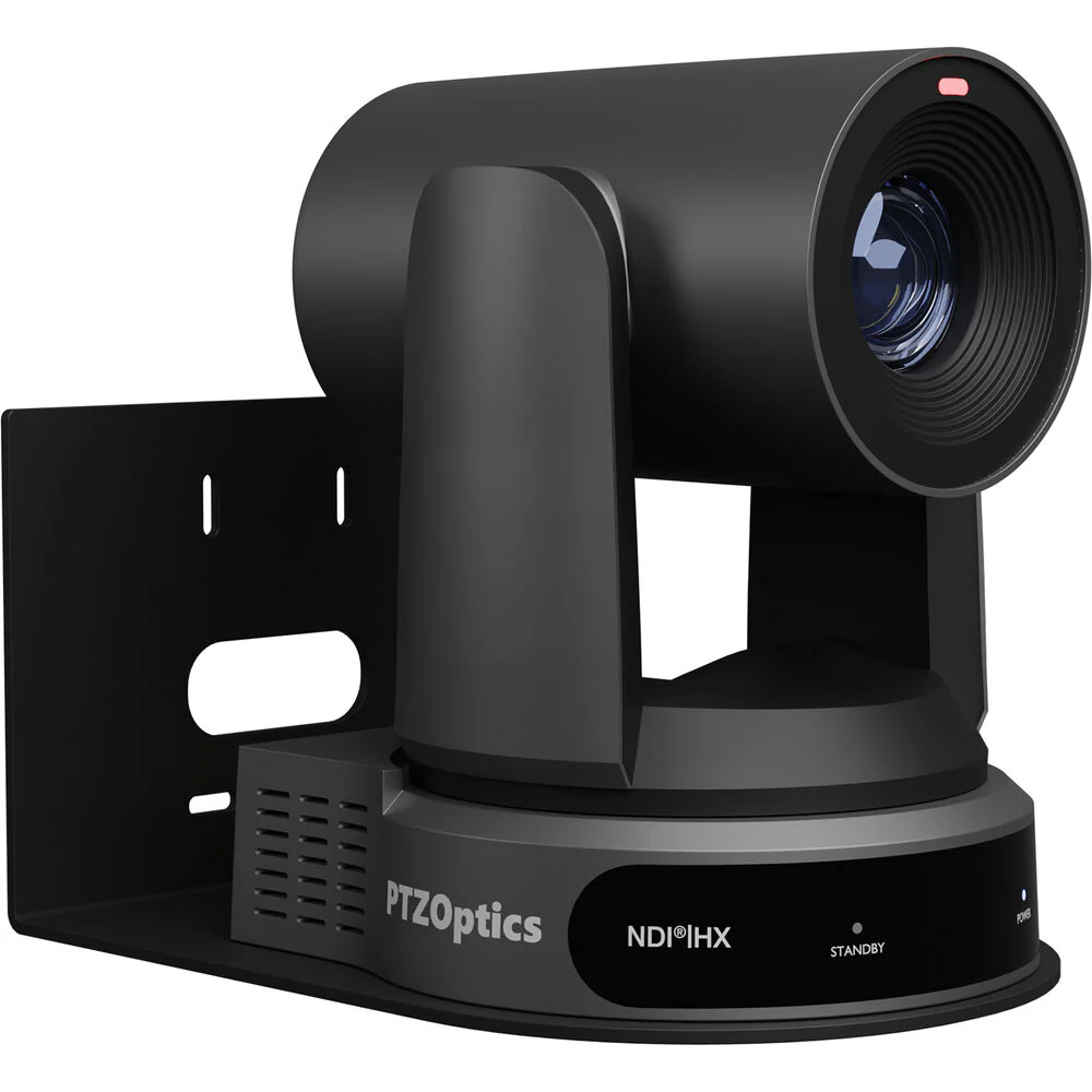 PTZOptics Large Universal Rounded Nose Wall Mount (Black) - Image 3
