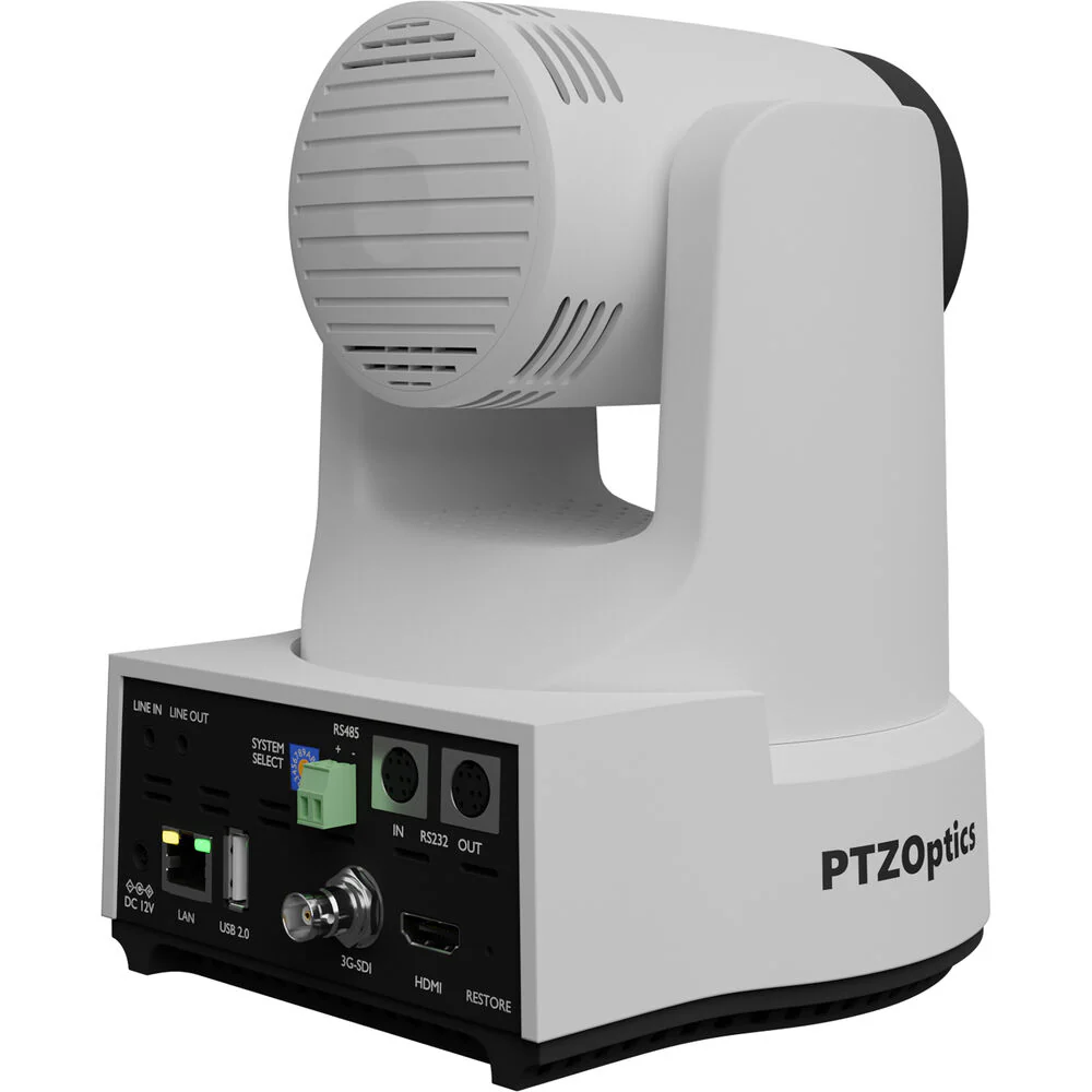PTZOptics Link 4K SDI/HDMI/USB/IP PTZ Camera with 20x Optical Zoom (White) - Image 4