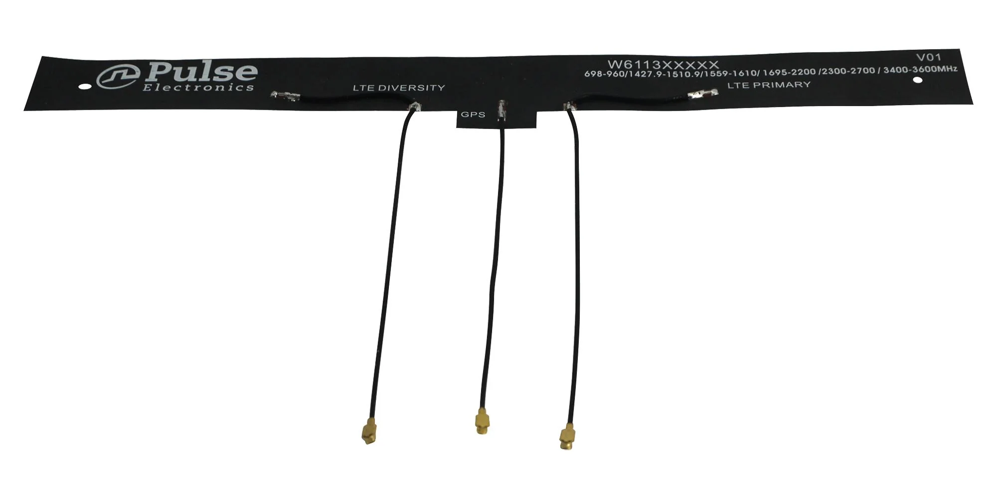 Pulse Electronics W6113B0100 W6113B0100 RF Antenna 3.4 GHz to 3.6 PCB 4.2 dBi 50 ohm Adhesive