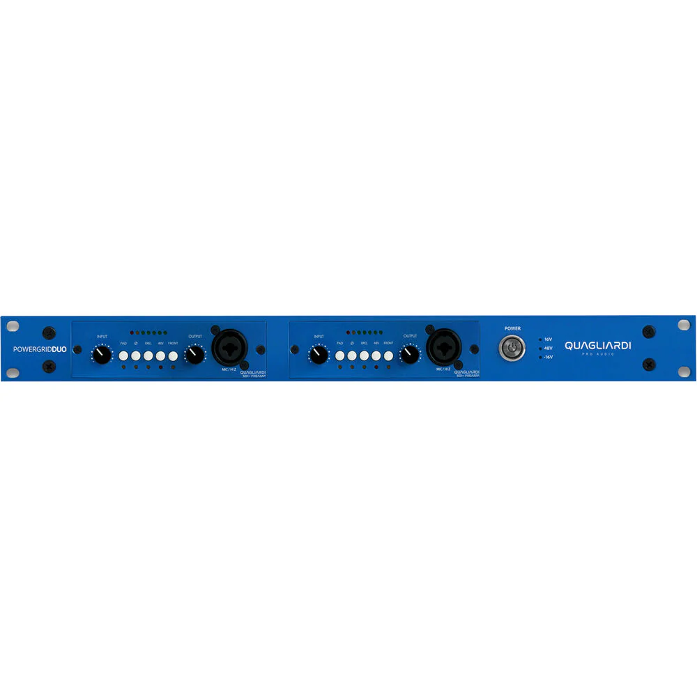QUAGLIARDI PRO AUDIO Powergrid Duo Two-Slot 500-Series Horizontal Rack Chassis - Image 2