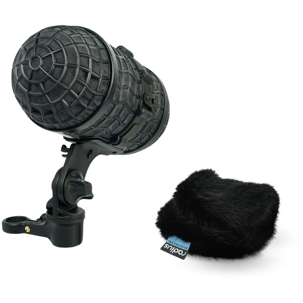 Radius Mini-ALTO 115 Blimp Windshield & RAD Mount Kit (No Cable, Black)