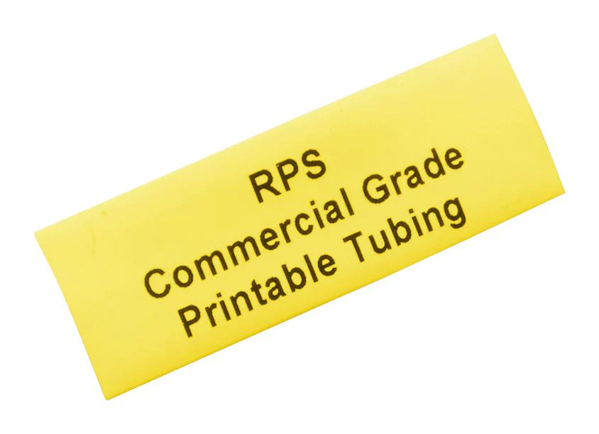 RAYCHEM - TE CONNECTIVITY RPS-1K-10-2/2.0-4 Wire Marker, RPS Thin Wall, Heat Shrinkable Sleeve, PO (Polyolefin), Yellow, 12.7mm x 48.26mm