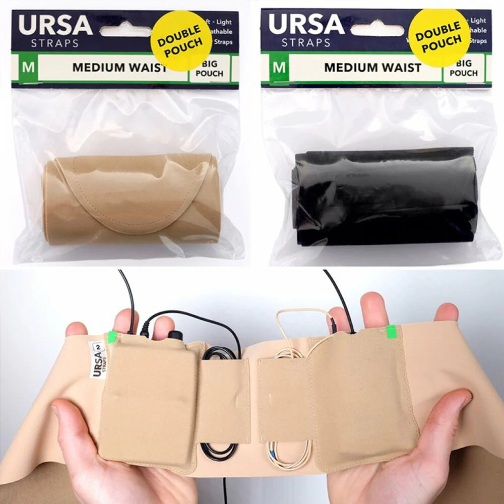 Remote Audio URSA Double-Pouch Waist Straps for Wireless Microphone Transmitters (Beige) - Image 3