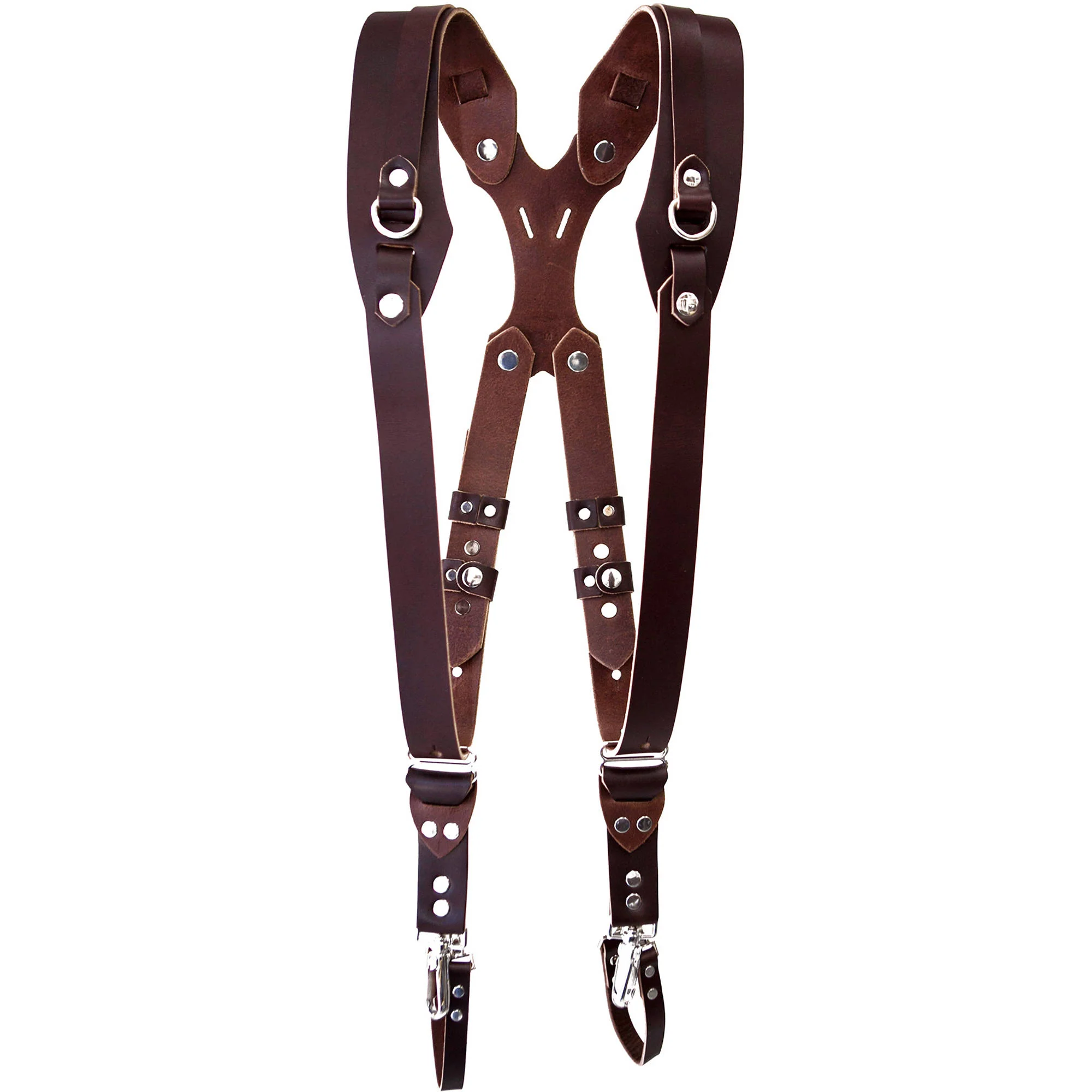 RL Handcrafts Clydesdale Pro Dual Leather Camera Harness (Small, Tan) - Image 9