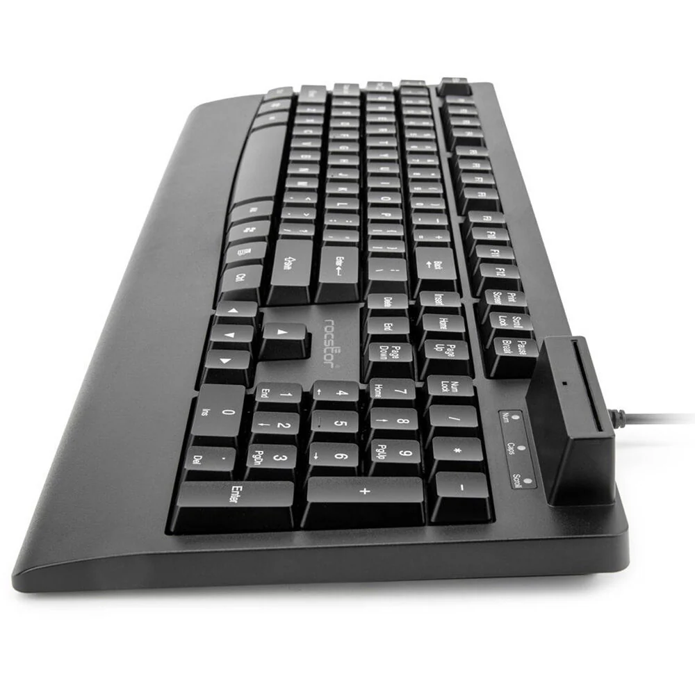 Rocstor KS18 Security USB Keyboard with Built-In Smart Card Reader - Image 4