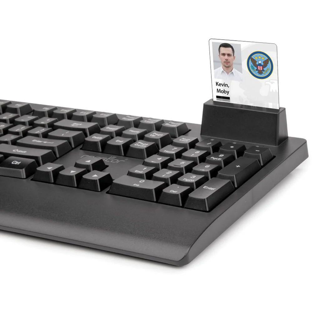 Rocstor KS18 Security USB Keyboard with Built-In Smart Card Reader - Image 7