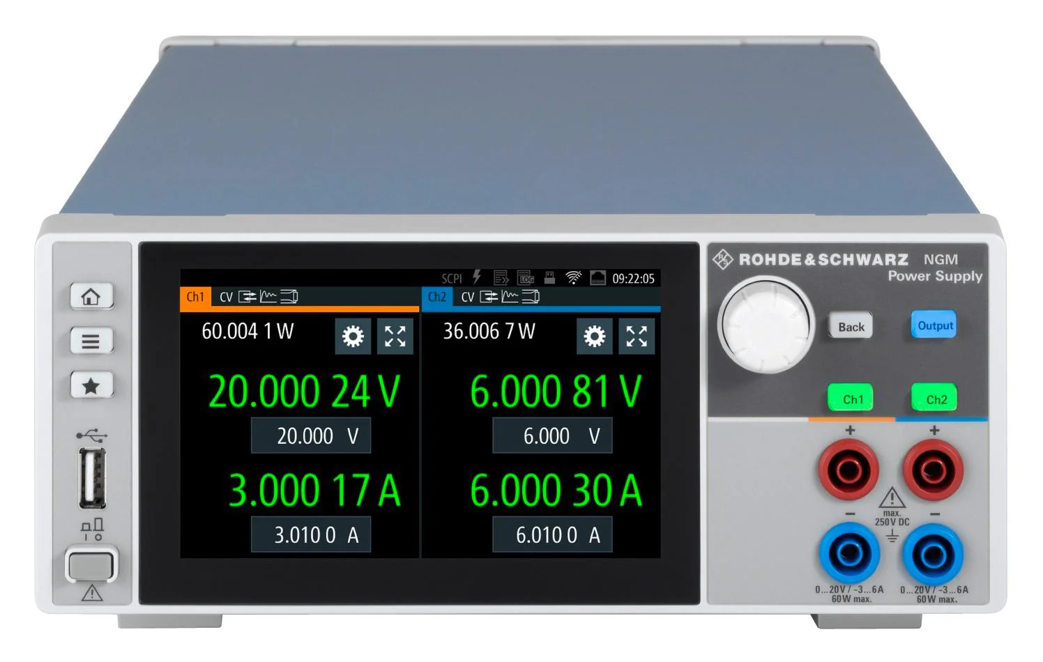 Rohde &amp; Schwarz NGM-COM2B Bench Power Supply Adjustable 4 Output 0 V 64 10 A - Image 5