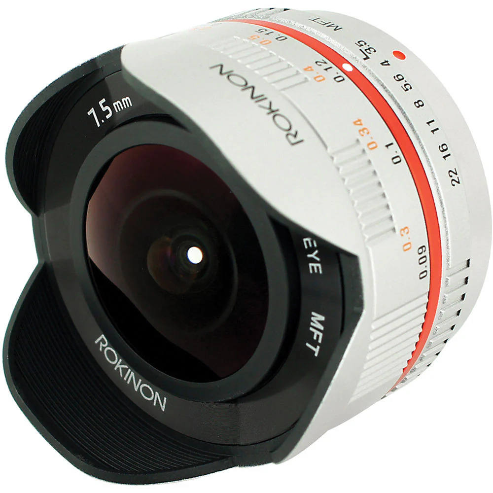 Rokinon 7.5mm f/3.5 Ultra Wide-Angle Fisheye Lens for Micro 4/3 (Silver) - Image 2