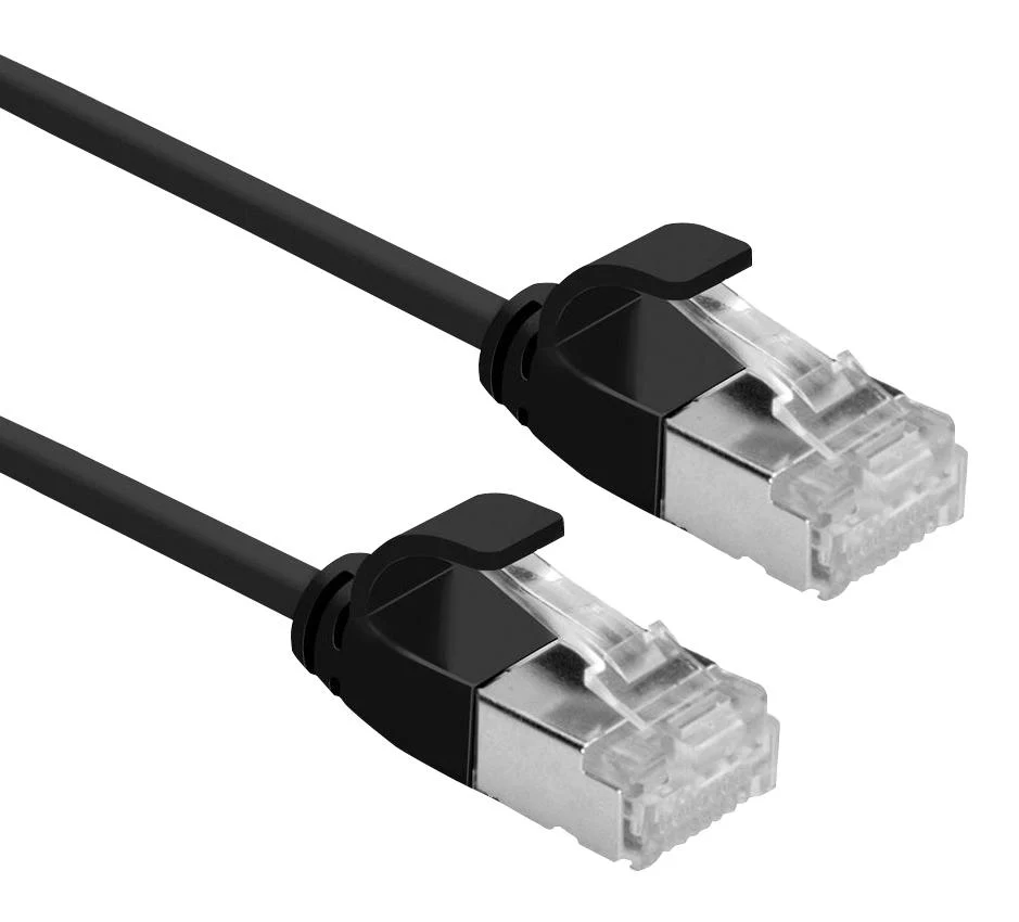ROLINE 21.15.3351 Ethernet Cable, Cat6a, RJ45 Plug to RJ45 Plug, FUTP (Foiled Unshielded Twisted Pair), Black
