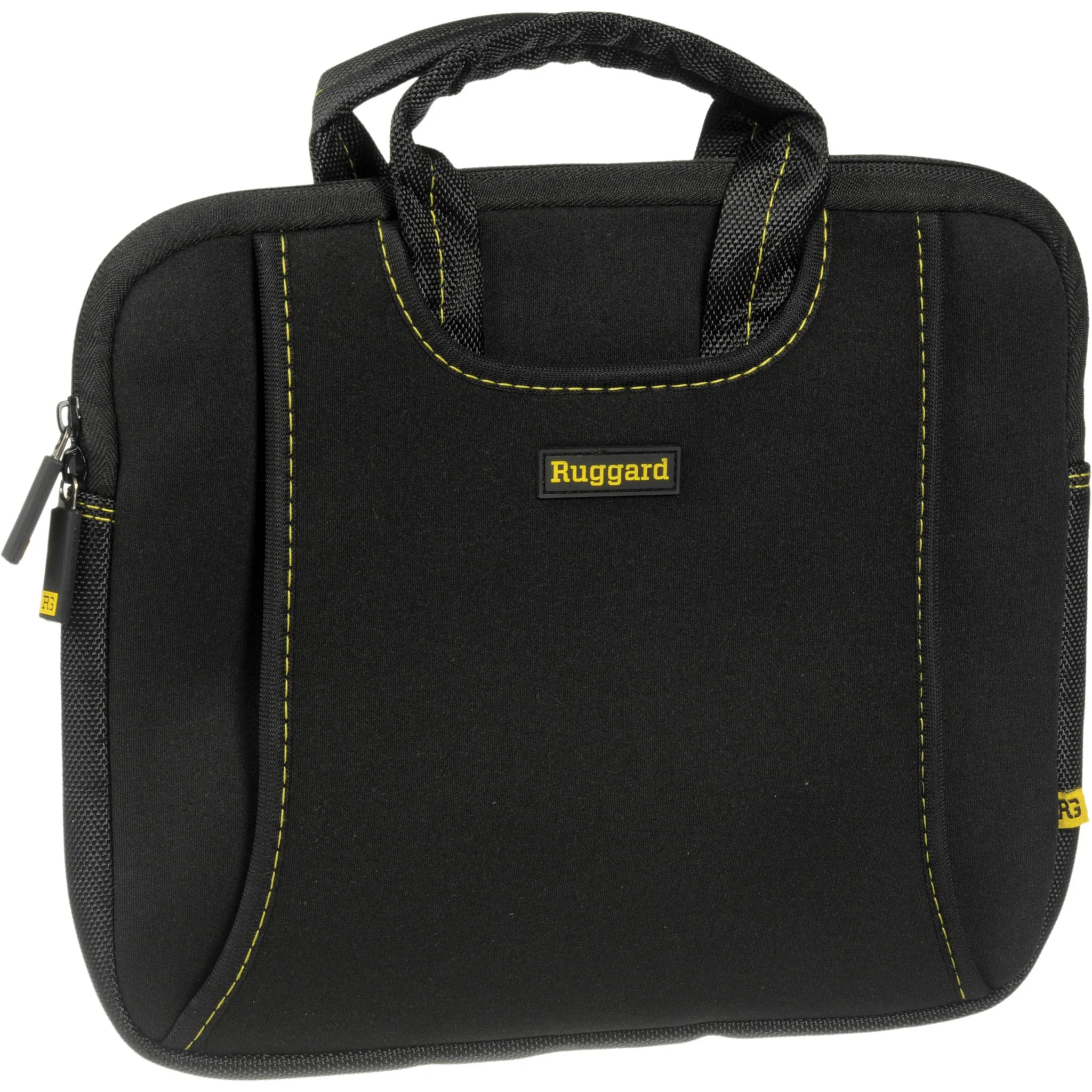 Ruggard 10" Ultra Thin Netbook Sleeve With Handles (Black/Yellow) - Image 3
