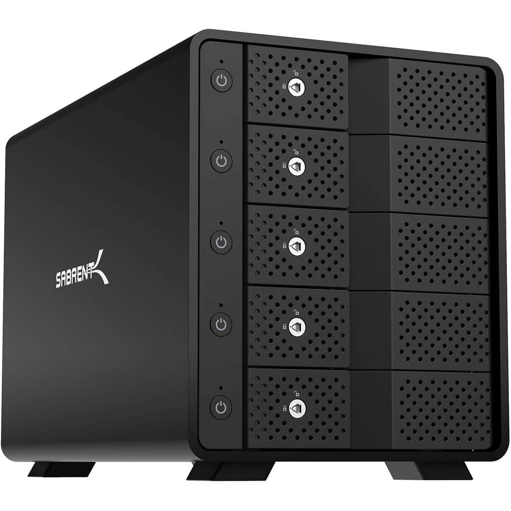 Sabrent USB 3.2 Gen 2 5-Bay 3.5" SATA Hard Drive Tray-Less Docking Station 40TB Kit - Image 2