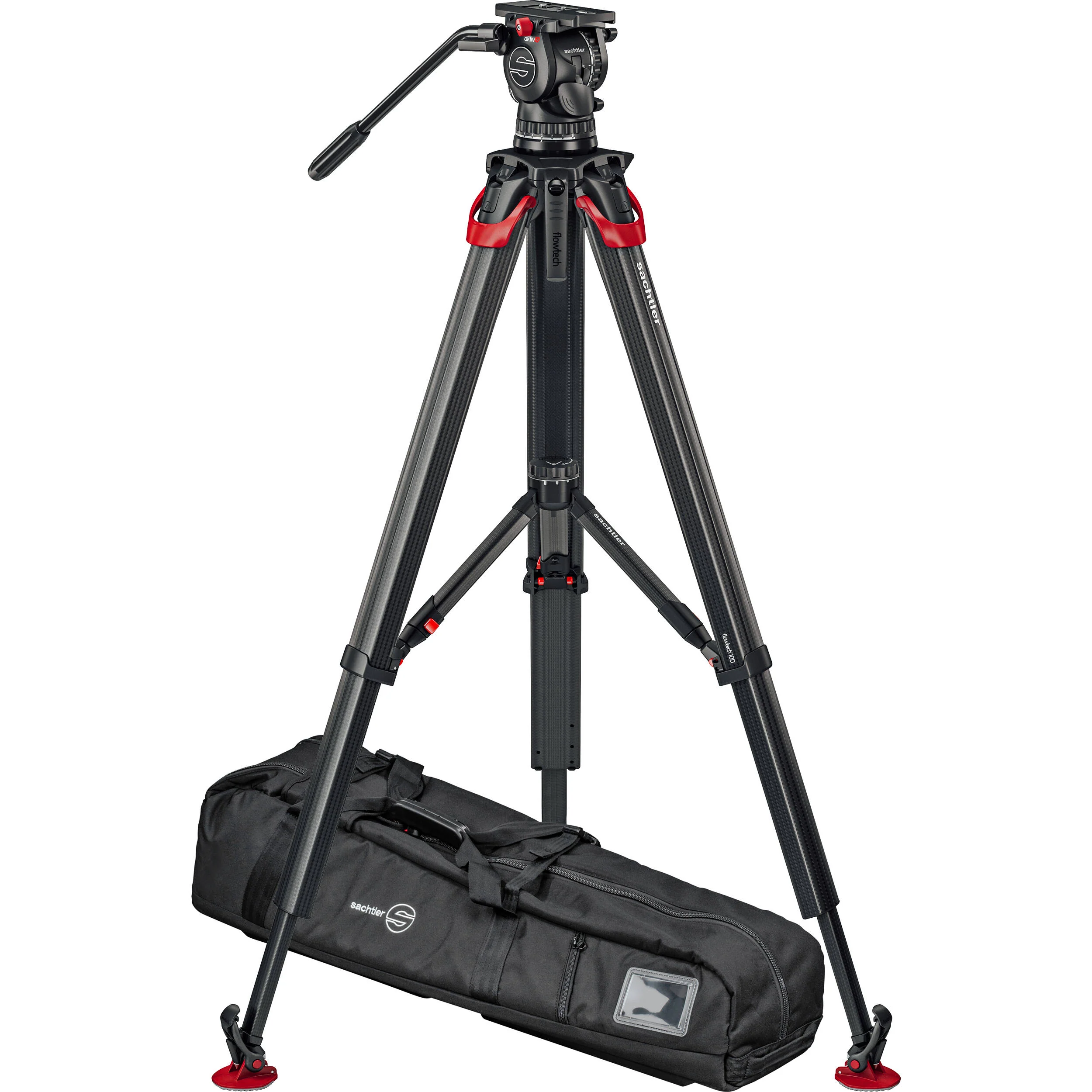 Sachtler System aktiv10T & flowtech 100 with Mid-Level Spreader - Image 4