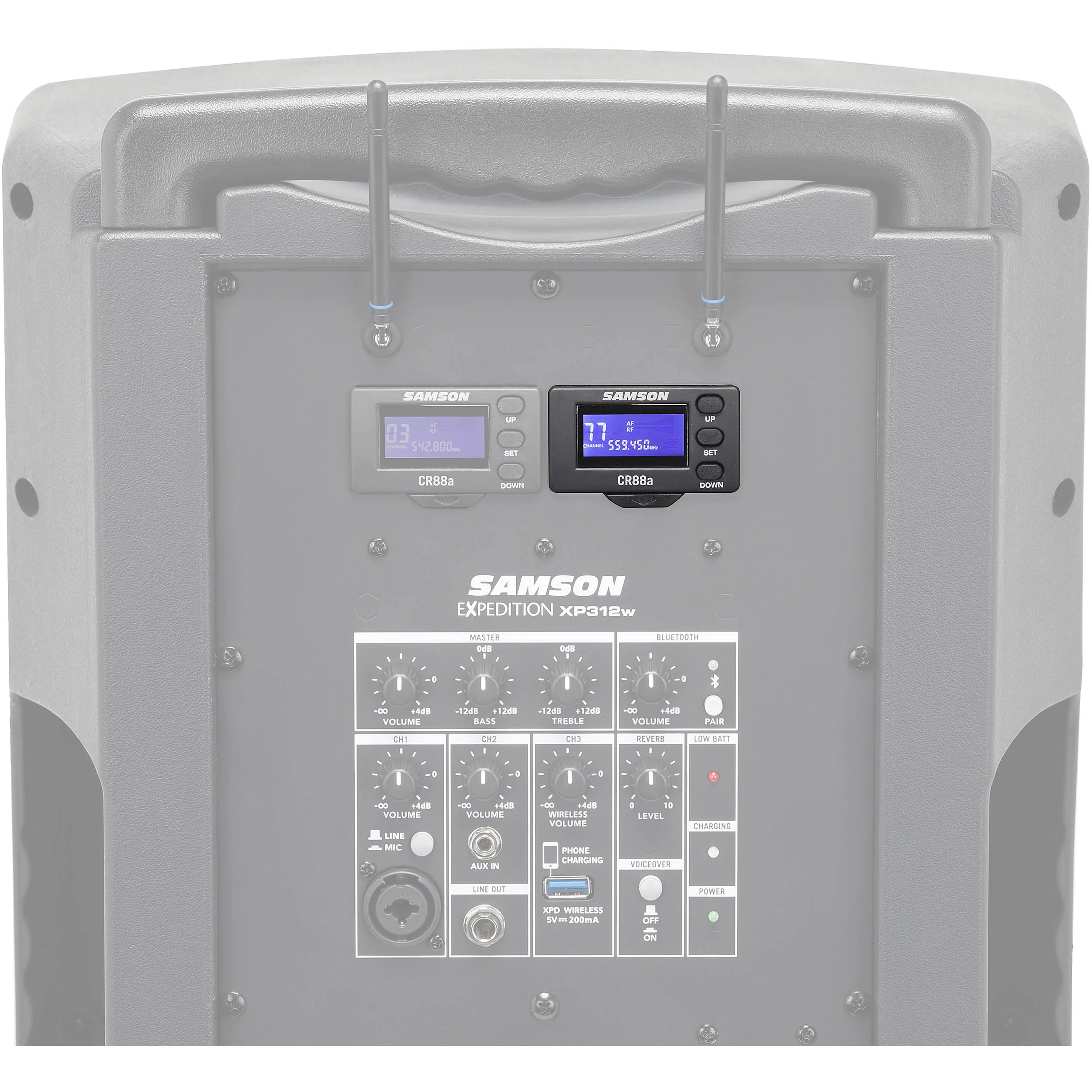 Samson Concert 88a Wireless Handheld Microphone System for XP310w or XP312w PA System (Band D: 542 to 566 MHz) - Image 3