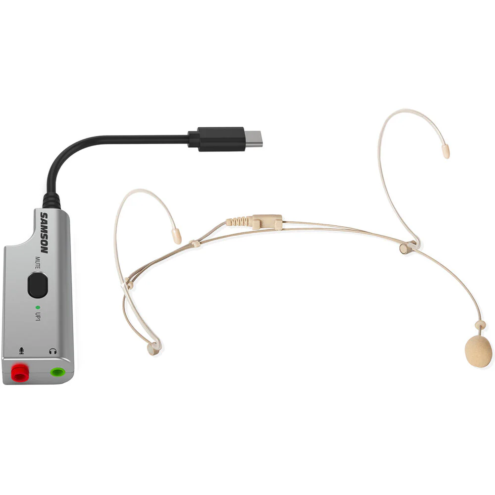 Samson DEU1 Headset Microphone Bundle with USB Adapter