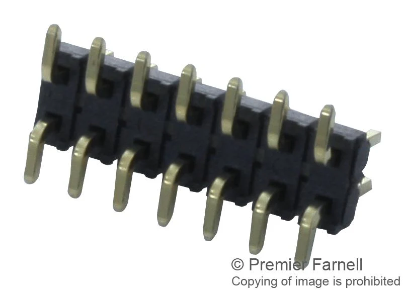 Samtec TMM-107-01-G-D-SM Pin Header Dual Board-to-Board 2 mm Rows 14 Contacts Surface Mount TMM - Image 2