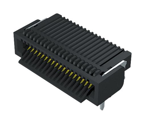 SAMTEC UEC5-019-2-H-D-RA-1 Card Edge Connector, Dual Side, 0.27 mm, 38 Contacts, Through Hole Mount, Right Angle
