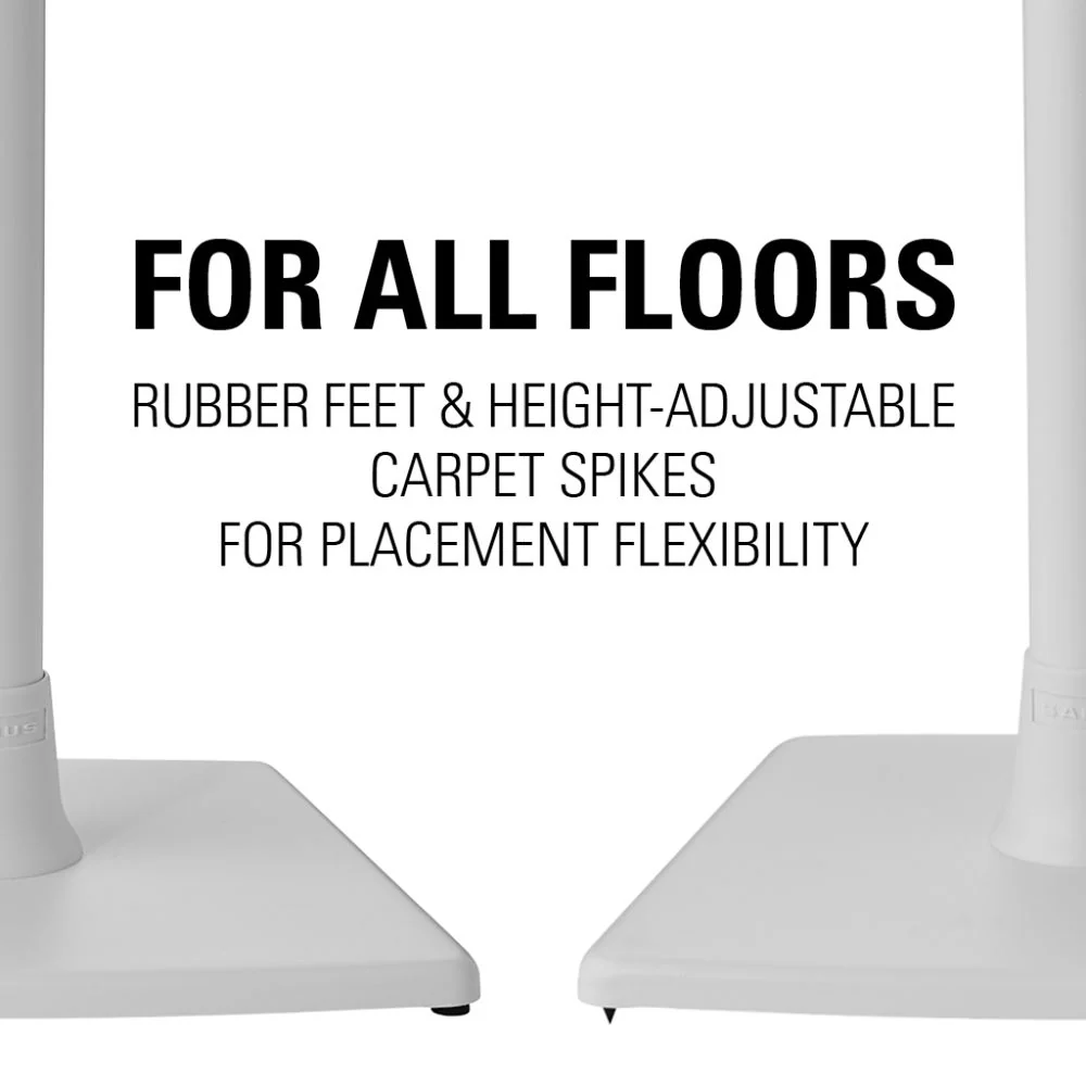 SANUS WSS22 Wireless Speaker Stands for the Sonos One, PLAY:1 & PLAY:3 (White, Pair) - Image 7