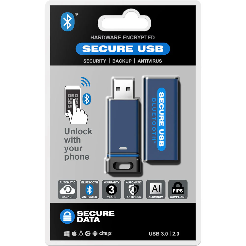 SecureData SecureUSB BT 32GB Hardware Encrypted Flash Drive - Image 6