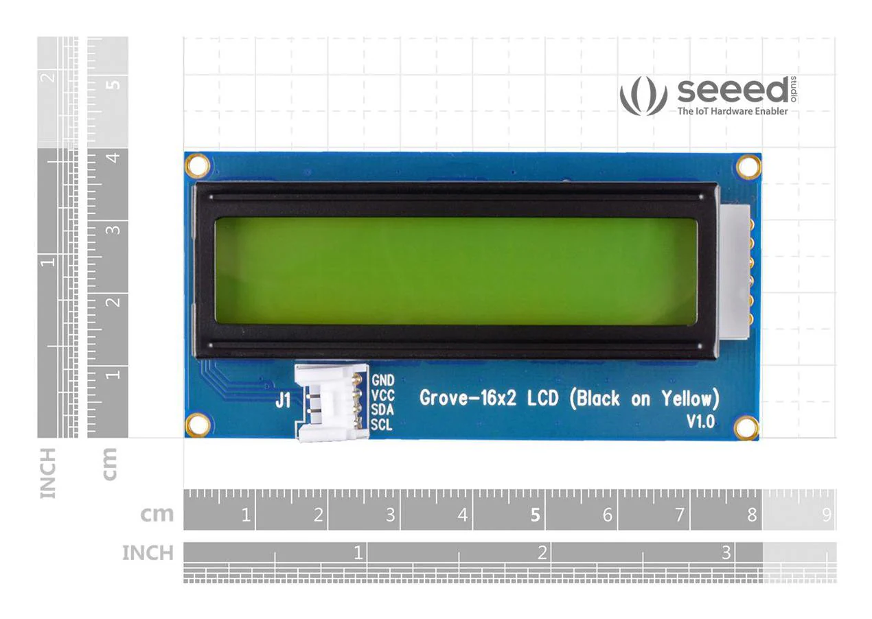 Seeed Studio 104020113 LCD&nbsp;Board Cable 16x2 Black on Yellow Arduino Raspberry Pi &amp; Ardupy Board - Image 5
