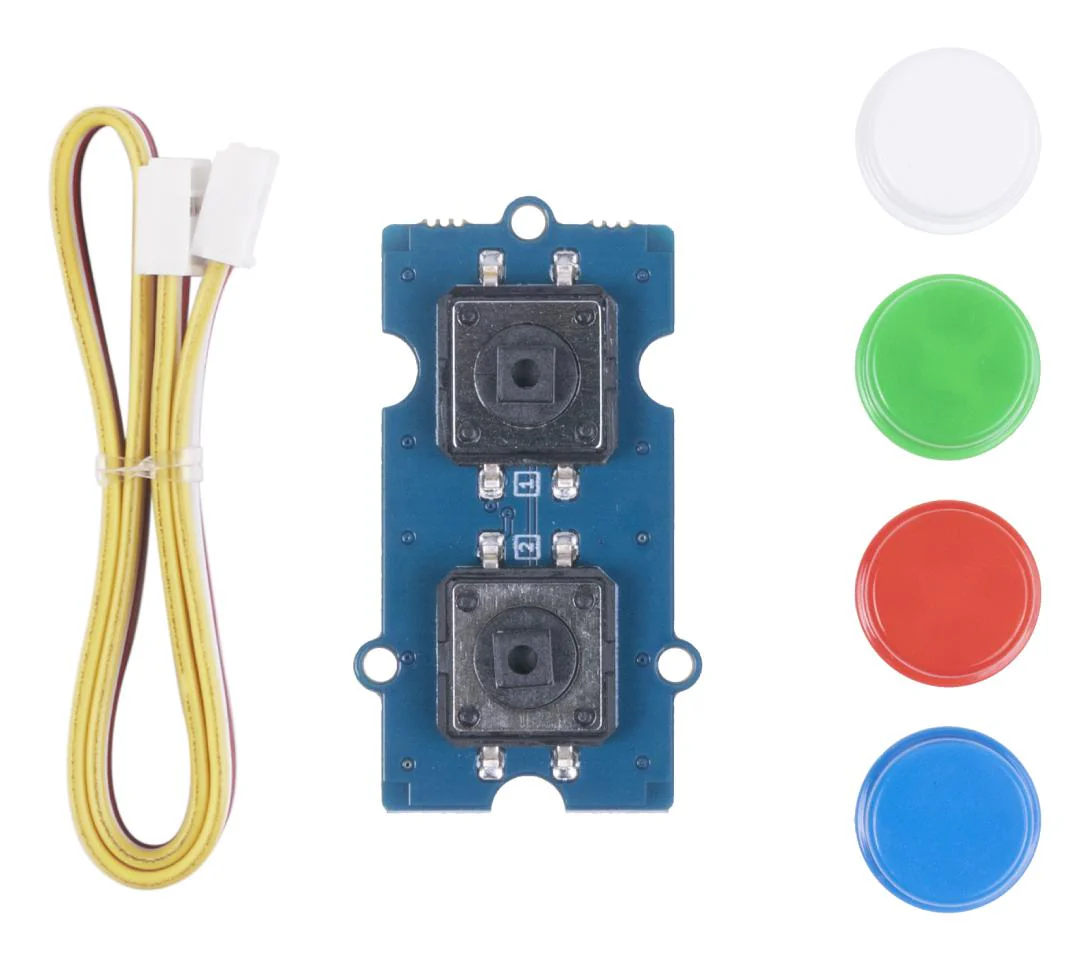 Seeed Studio 111020103 Dual Button Module With Keycaps &amp; Cable 3V to 5V Arduino Raspberry Pi Board - Image 6