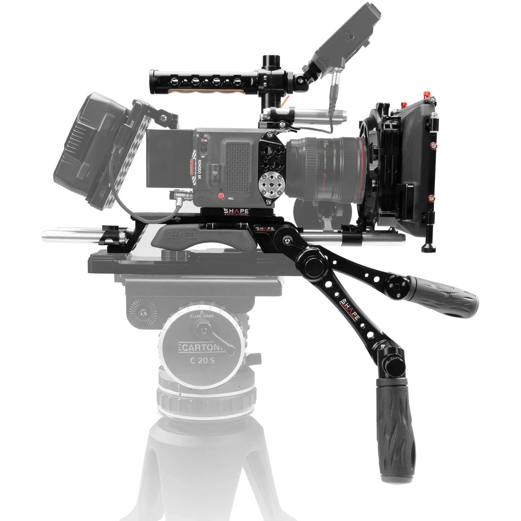 SHAPE Camera Cage, Top Handle & Shoulder Baseplate with Handgrips Kit for RED KOMODO - Image 3