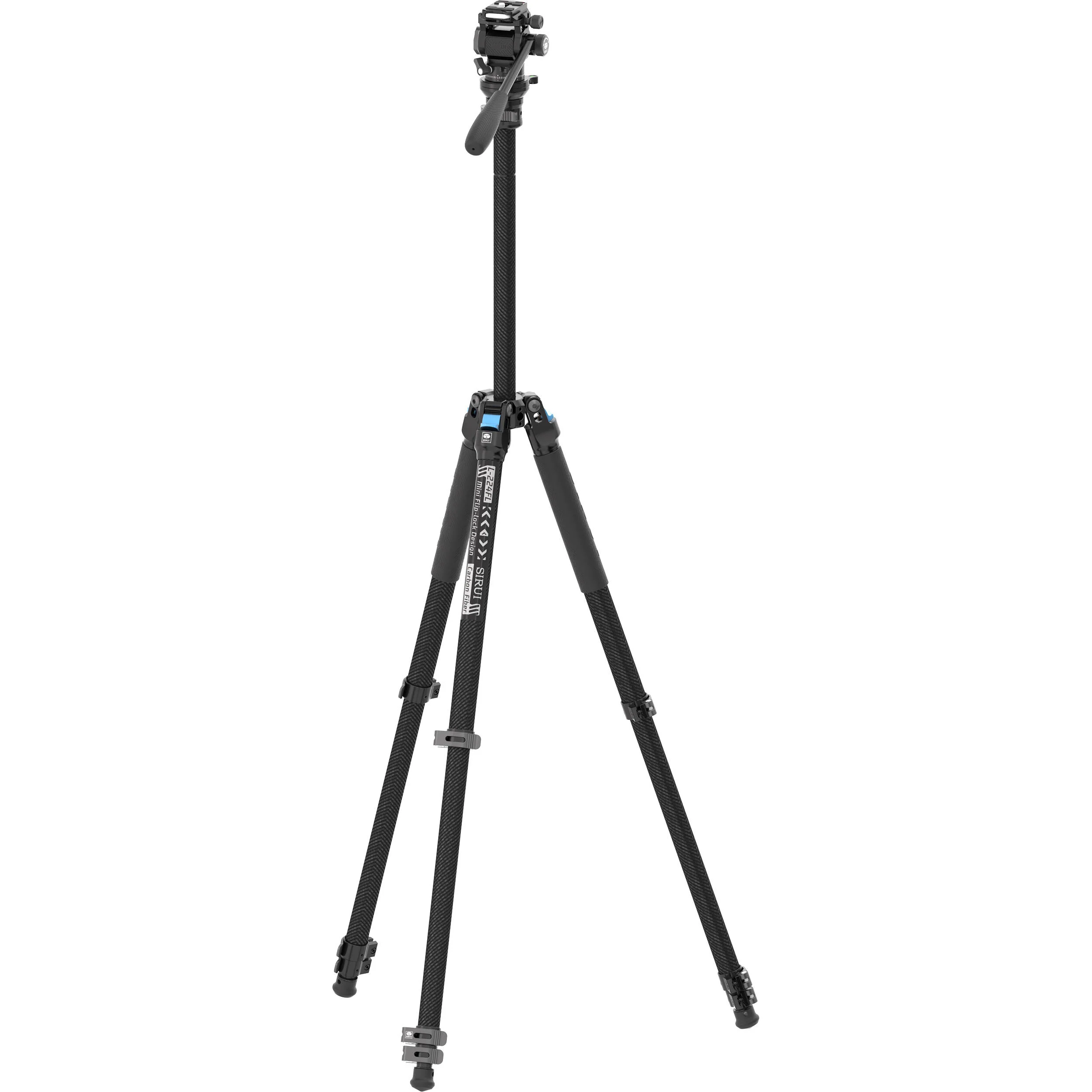Sirui L-224F Carbon Fiber Video Tripod with KV-5 Pan/Tilt Head - Image 4