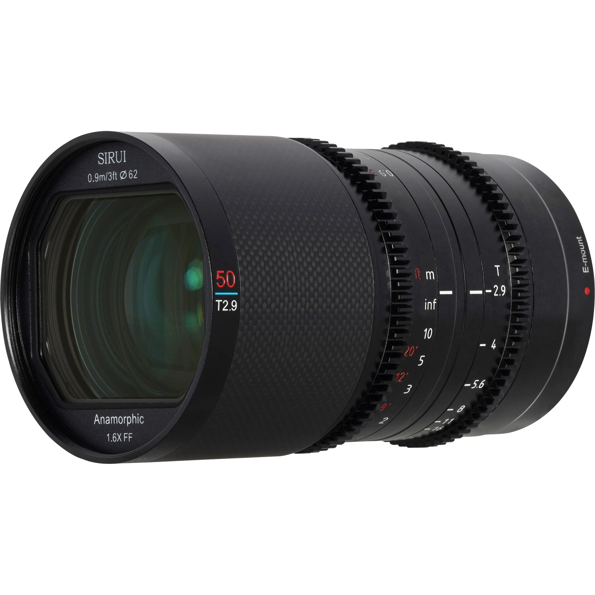 Sirui Saturn 50mm T2.9 1.6x Carbon Fiber Full-Frame Anamorphic Lens (Canon RF, Blue Flare) - Image 4