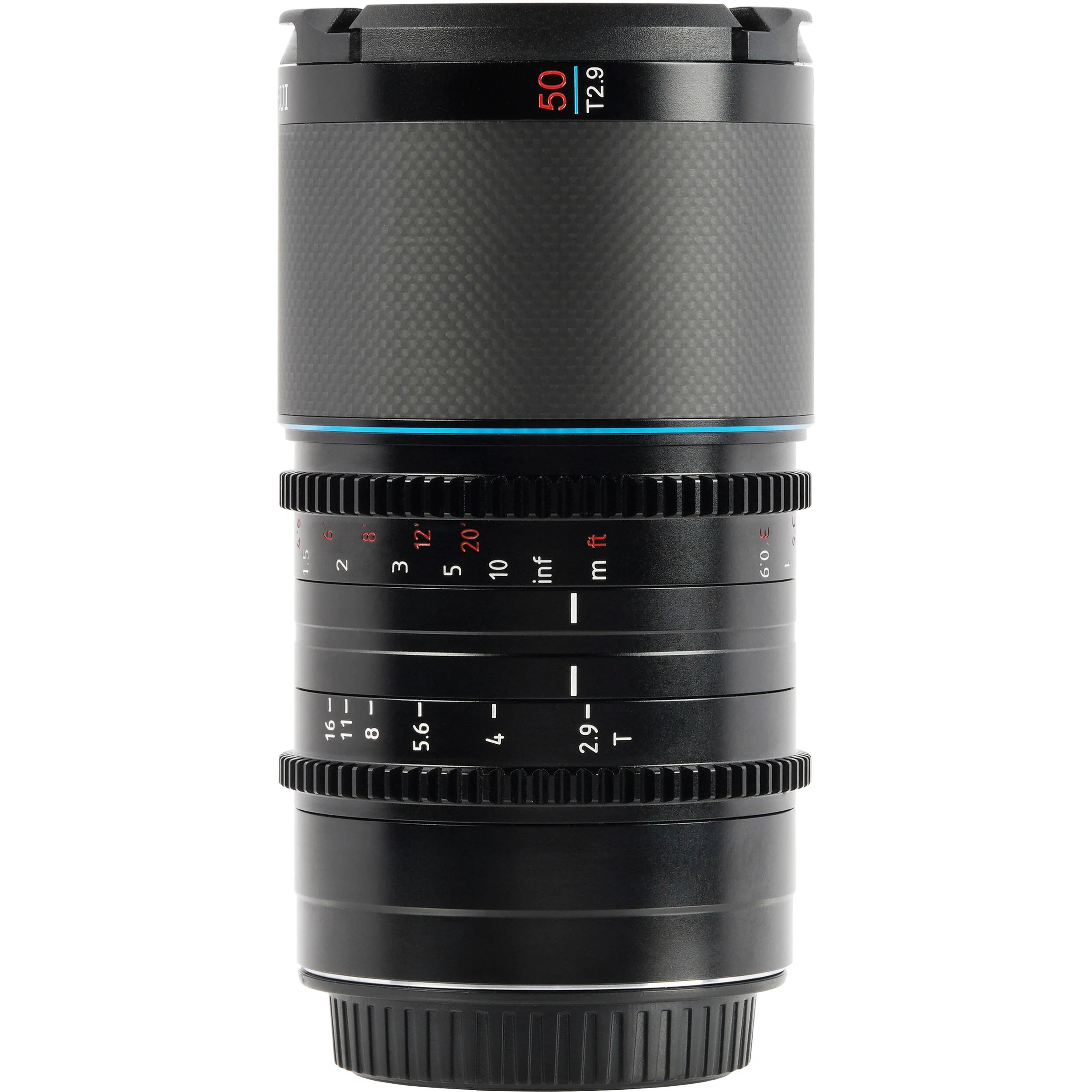 Sirui Saturn 50mm T2.9 1.6x Carbon Fiber Full-Frame Anamorphic Lens (DJI DL, Blue Flare)