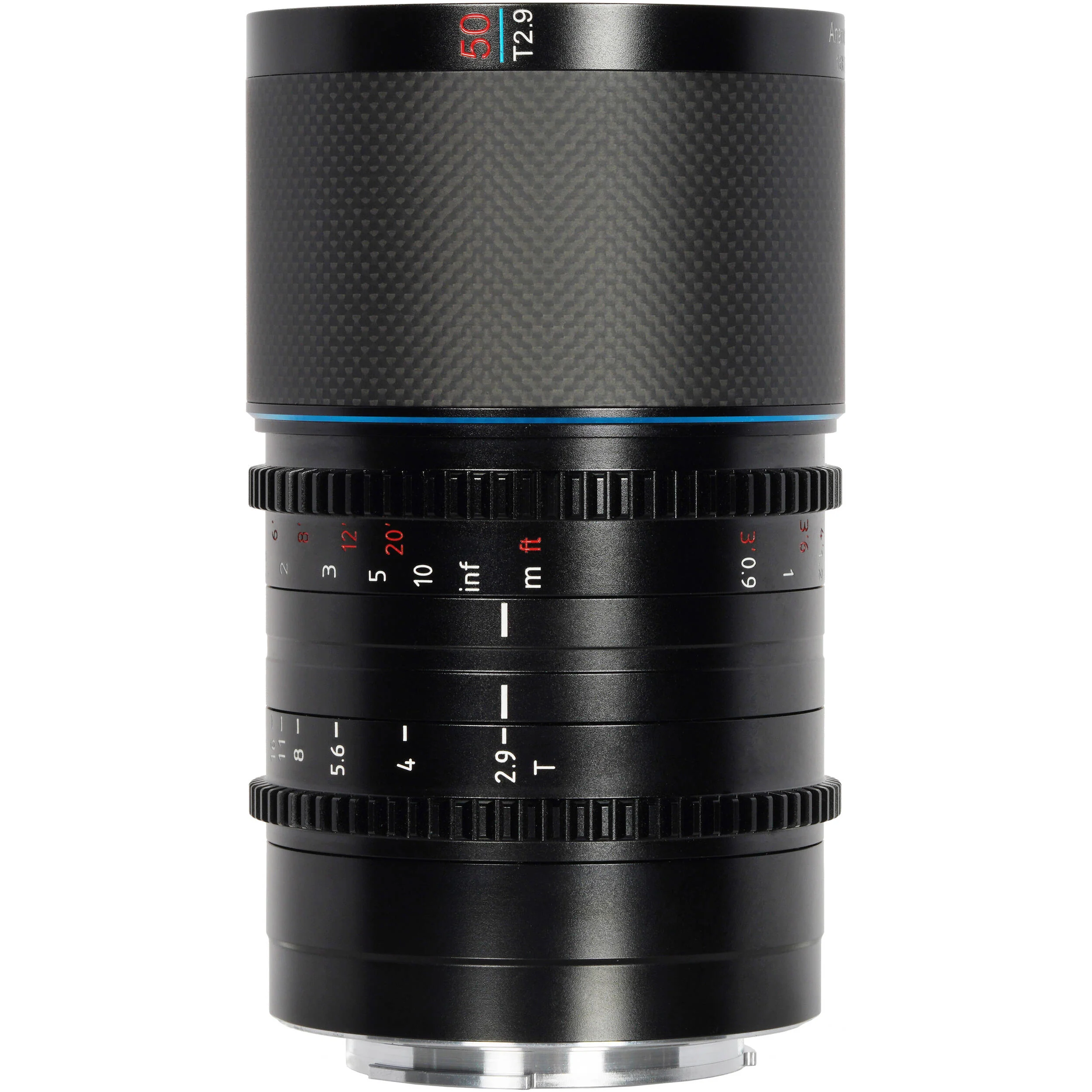 Sirui Saturn 50mm T2.9 1.6x Carbon Fiber Full-Frame Anamorphic Lens (DJI DL, Blue Flare) - Image 2