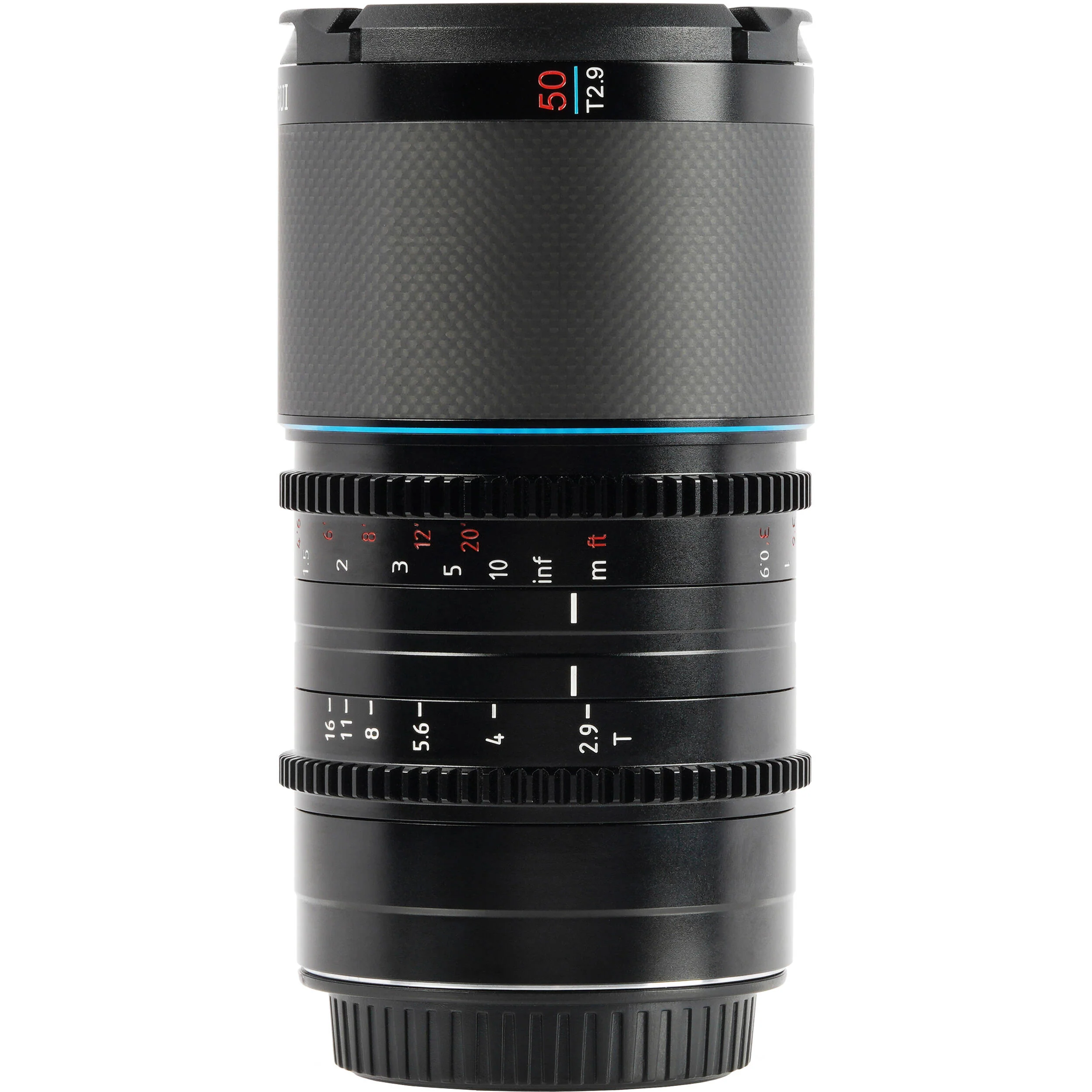 Sirui Saturn 50mm T2.9 1.6x Carbon Fiber Full-Frame Anamorphic Lens (Leica L, Blue Flare) - Image 2