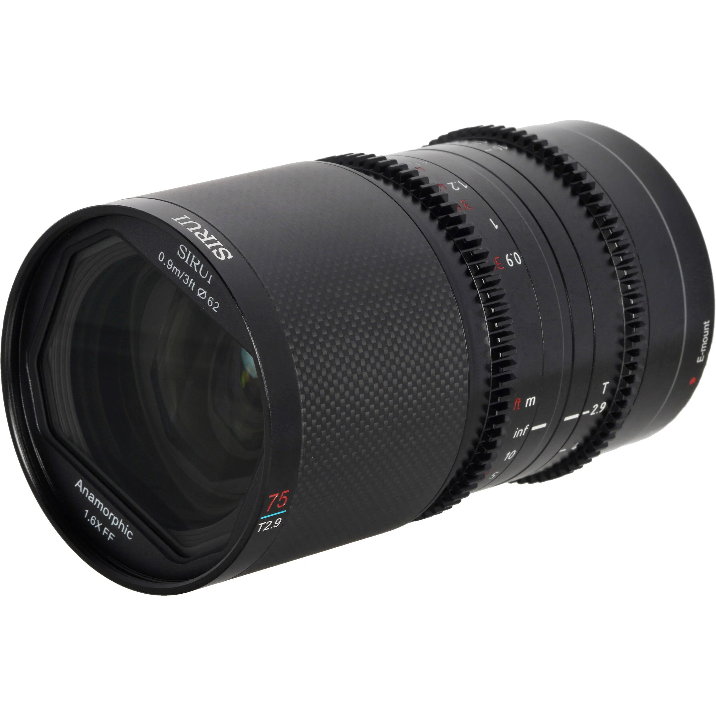 Sirui Saturn 75mm T2.9 1.6x Carbon Fiber Full-Frame Anamorphic Lens (Nikon Z, Neutral Flare) - Image 3