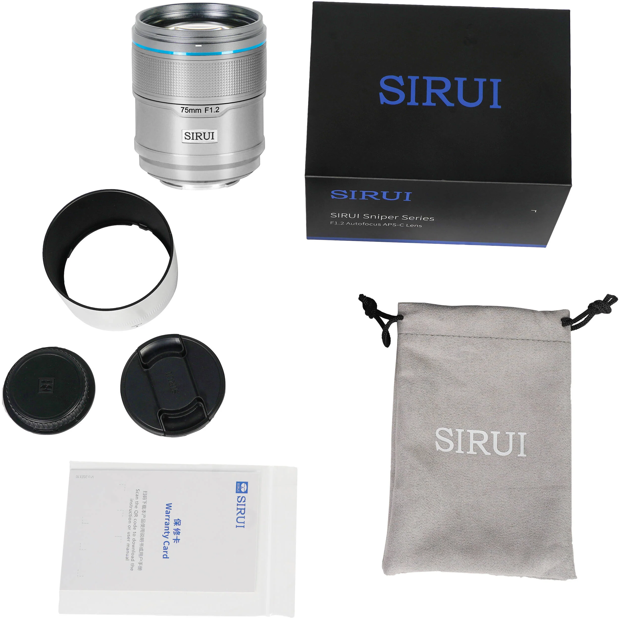 Sirui Sniper 75mm f/1.2 Autofocus Lens (FUJIFILM X, Silver) - Image 3