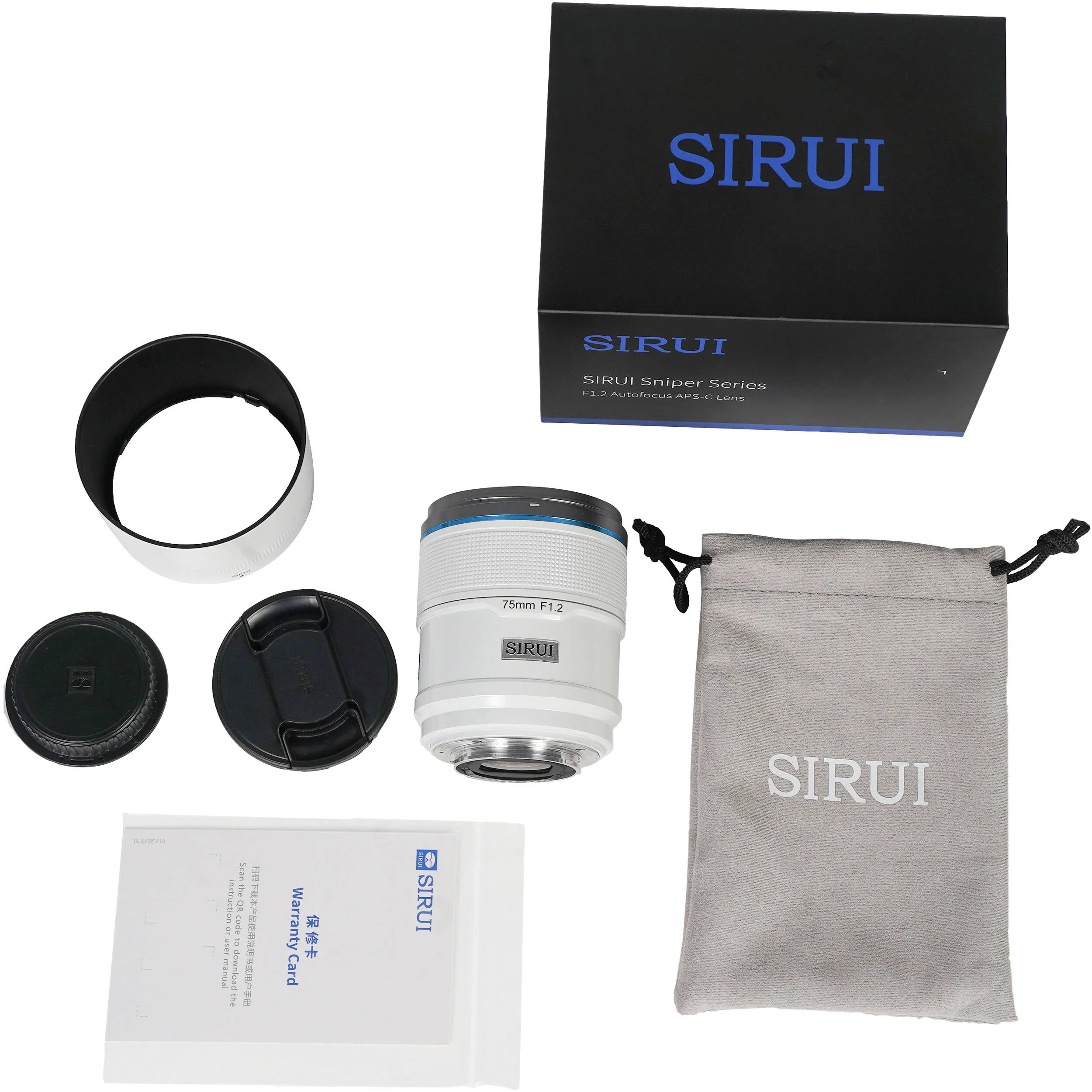 Sirui Sniper 75mm f/1.2 Autofocus Lens (Sony E, White) - Image 3
