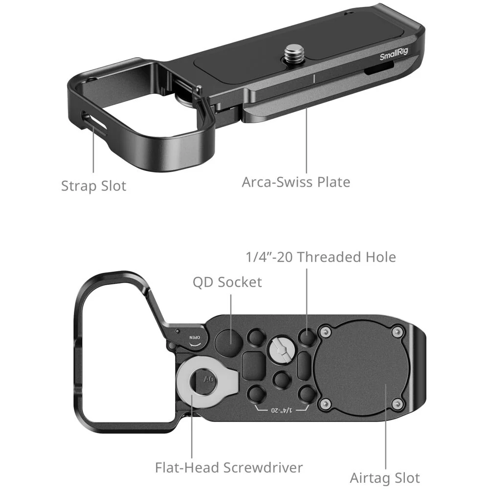 SmallRig Baseplate with AirTag Slot for Sony a7C II and a7CR (Black) - Image 3