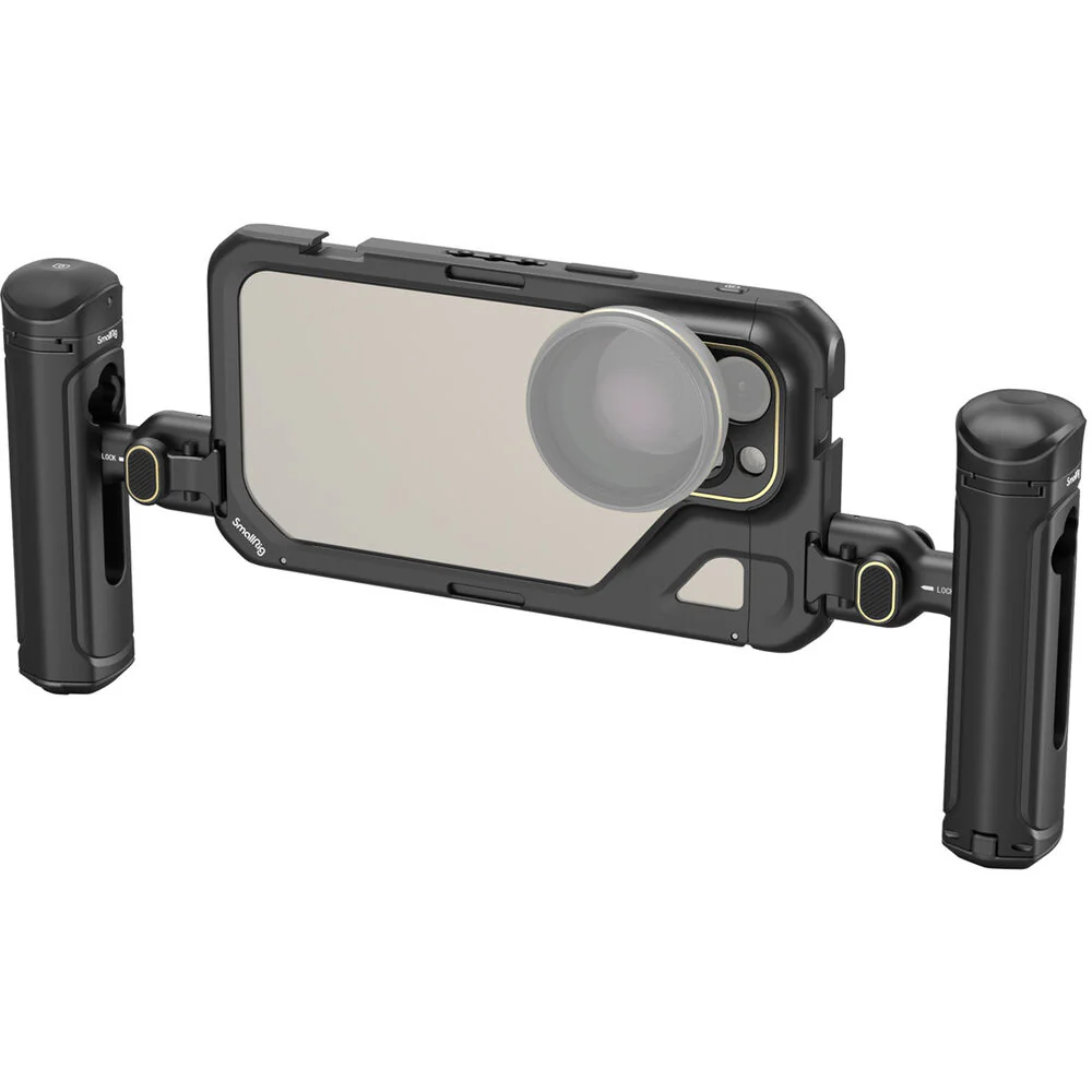 SmallRig Mobile Video Cage Kit with Dual Handles plus VND Filter with M-Mount Adapter for iPhone 15 Pro Max - Image 2