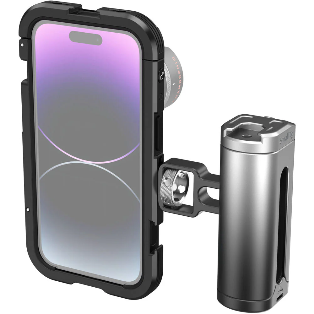SmallRig Mobile Video Cage Kit with Single Handle for iPhone 14 Pro - Image 3