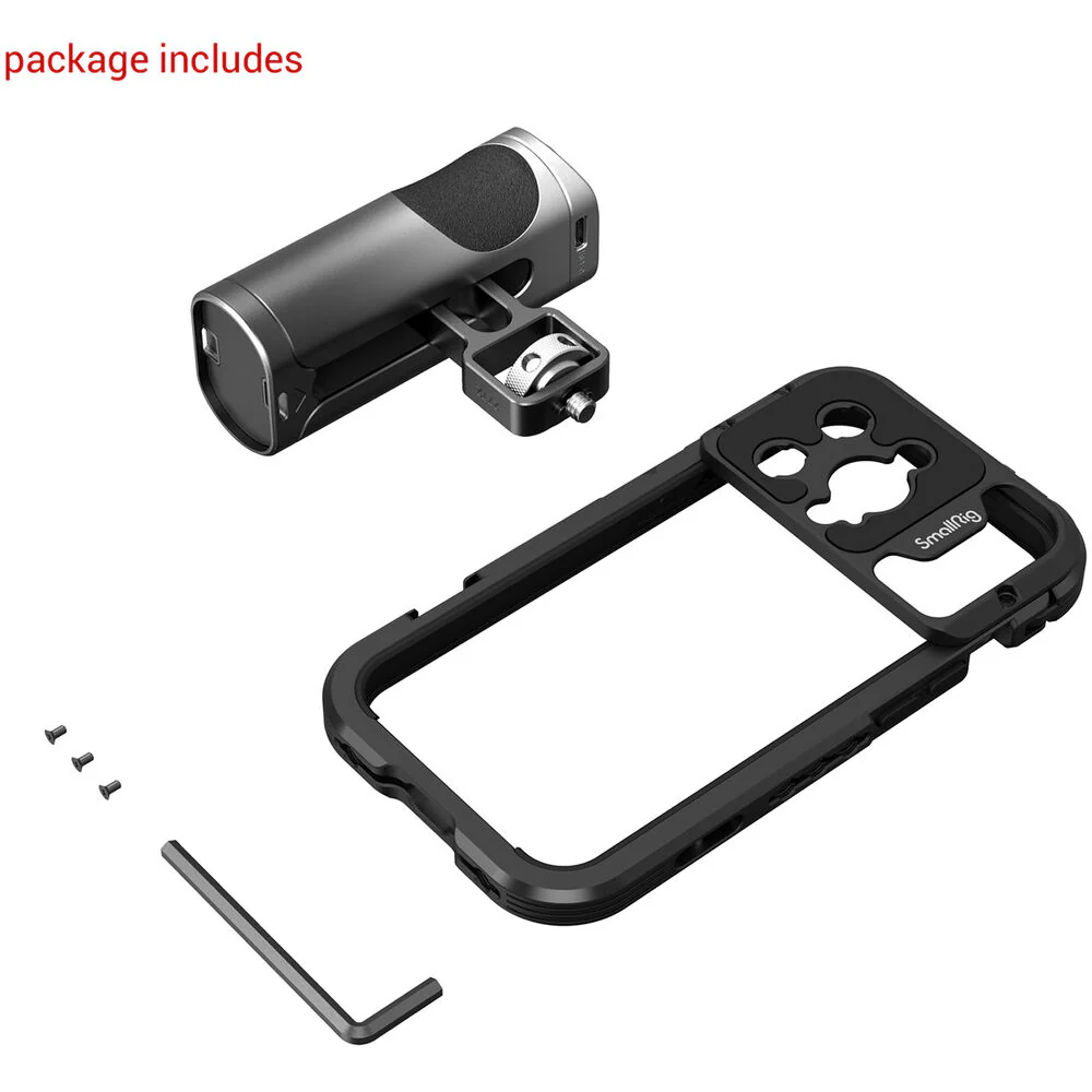 SmallRig Mobile Video Cage Kit with Single Handle for iPhone 14 Pro - Image 5