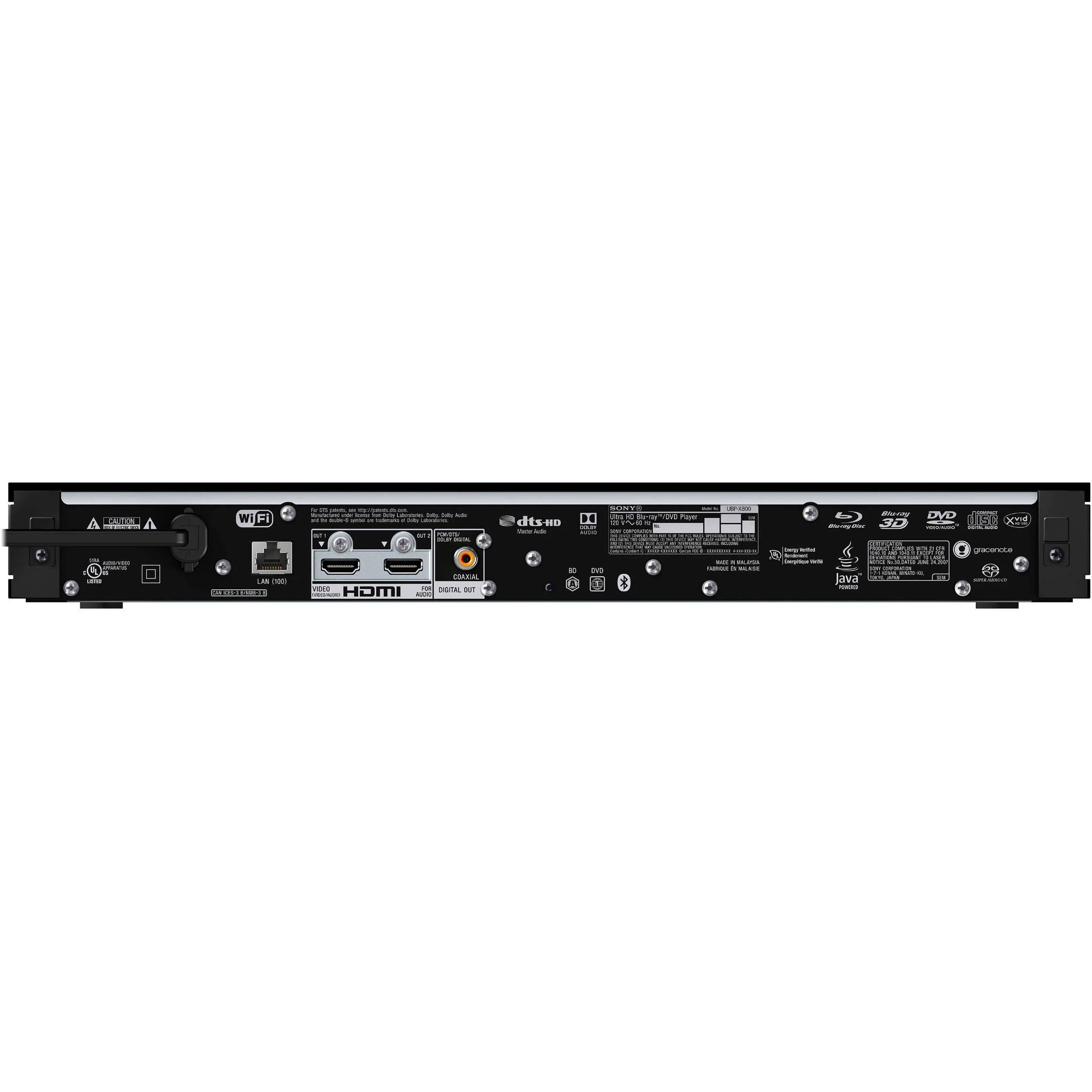 Sony UBP-X800E HDR UHD Wi-Fi Multiregion&nbsp;Blu-ray Disc Player - Image 3