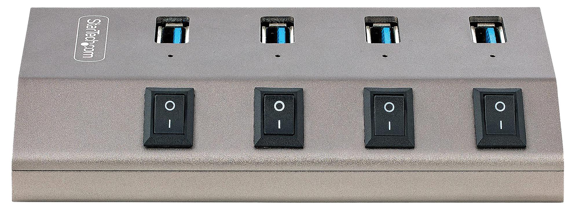 Startech 5G4AIBS-USB-HUB-EU 5G4AIBS-USB-HUB-EU Hub 4 Ports USB 3.0 5 Gbps Bus Powered With Optional Adaptor - Image 2