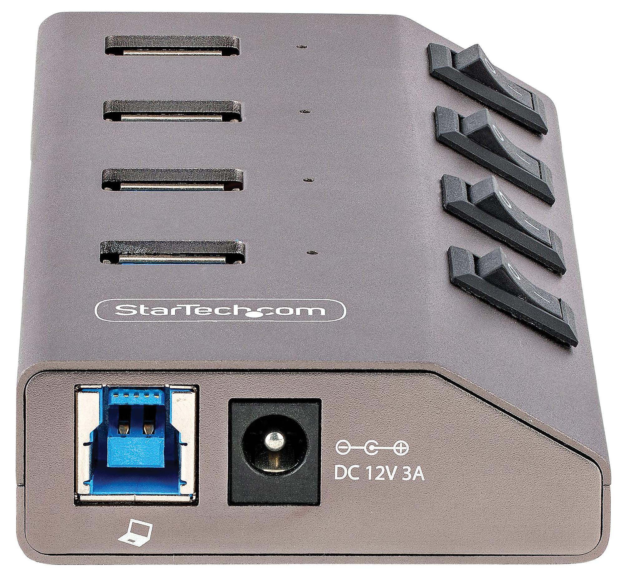 Startech 5G4AIBS-USB-HUB-EU 5G4AIBS-USB-HUB-EU Hub 4 Ports USB 3.0 5 Gbps Bus Powered With Optional Adaptor - Image 3