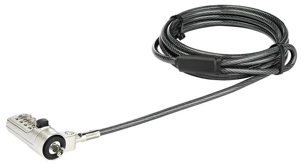 Startech Ltlocknbl LTLOCKNBL Laptop Cable Lock Wedge Slot Portable 4 Digit 2 m Black & Silver