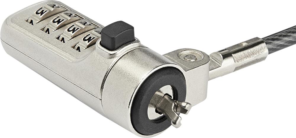 Startech Ltlocknbl LTLOCKNBL Laptop Cable Lock Wedge Slot Portable 4 Digit 2 m Black & Silver - Image 2