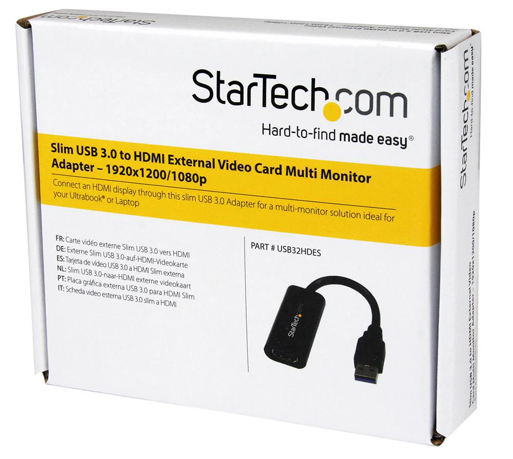 Startech USB32HDES USB32HDES USB 3.0 to Hdmi External Video Card Multi Monitor Adaptor 1920 x 1200 1080p - Image 5